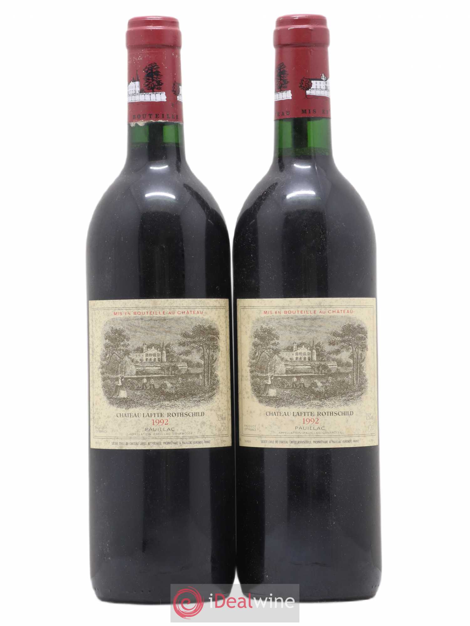 Château Lafite Rothschild 1er Grand Cru Classé 1992 - Lot de 2 bouteilles - 0