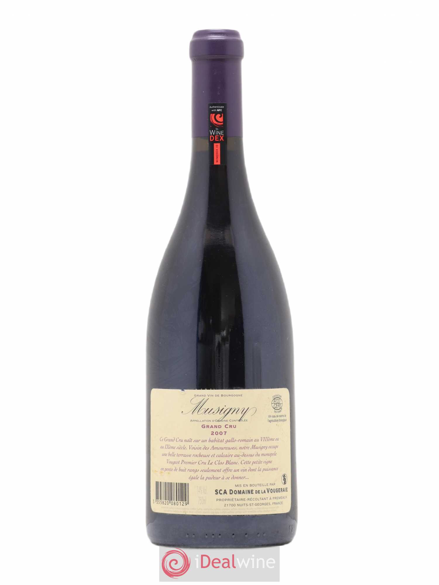 Musigny Grand Cru La Vougeraie 2007 - Lot de 1 bouteille - 1