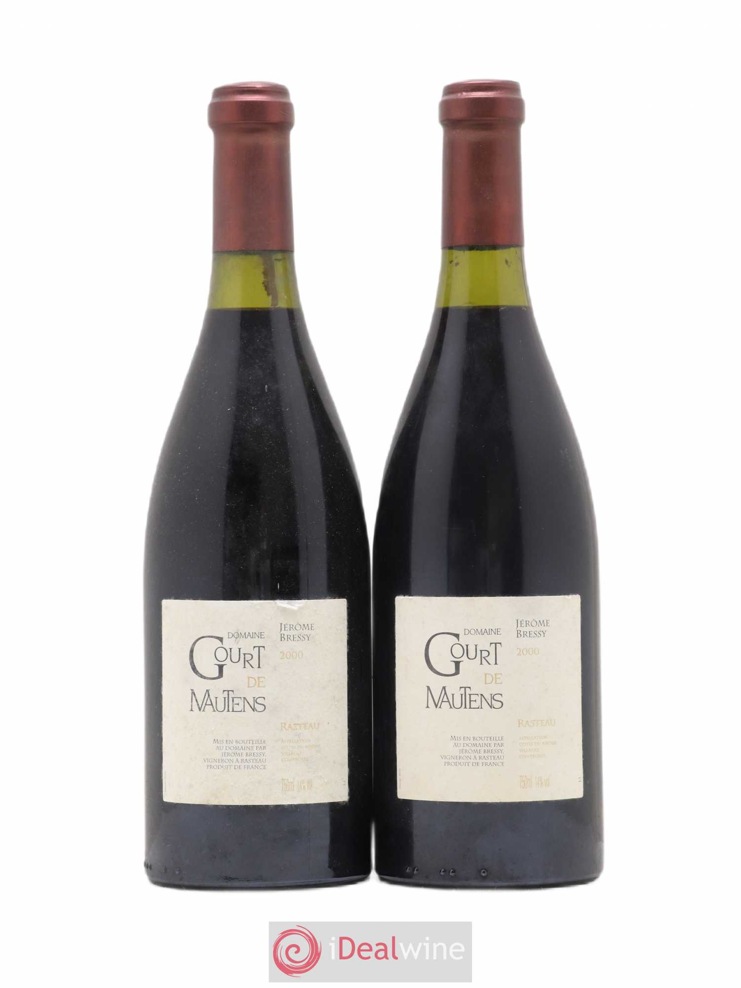 Rasteau Domaine Gourt de Mautens - Jérôme Bressy 2000 - Lot de 2 bouteilles - 0