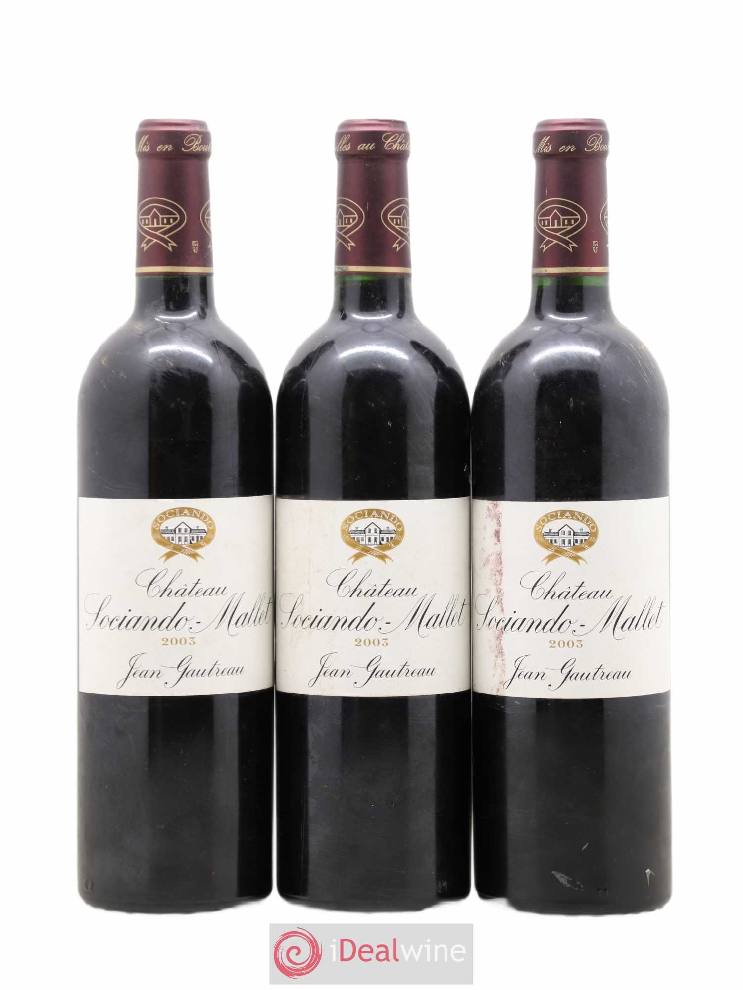 Château Sociando Mallet 2003 - Lot de 6 bouteilles - 1