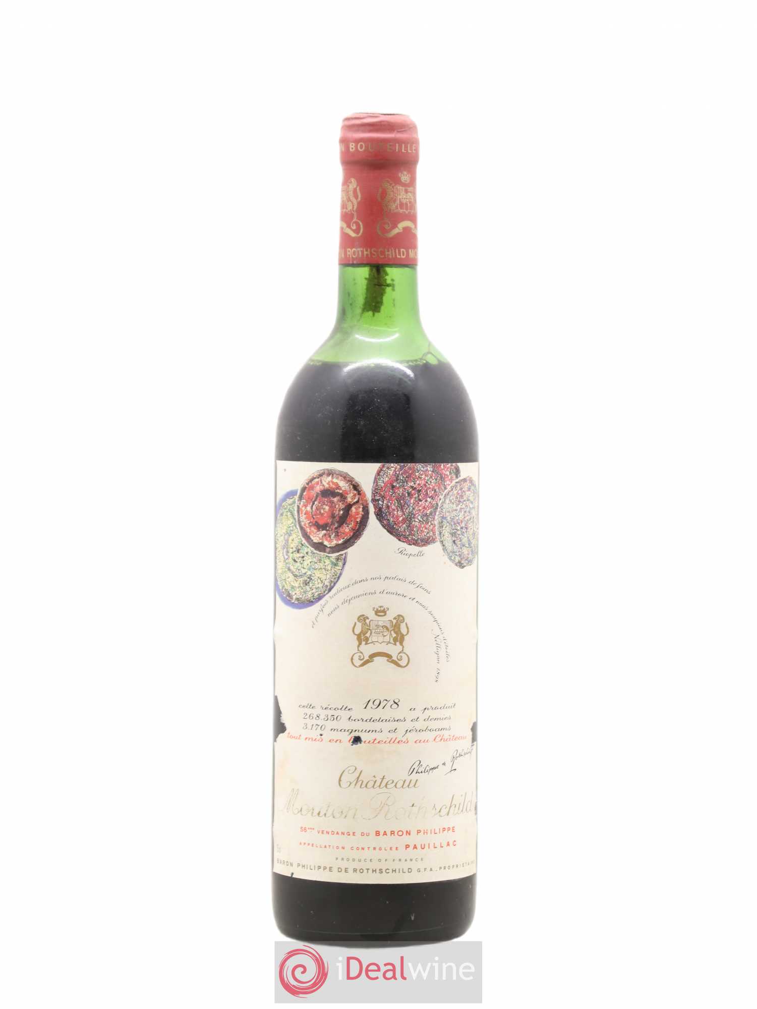 Château Mouton Rothschild 1er Grand Cru Classé 1978 - Lot de 1 bouteille - 0