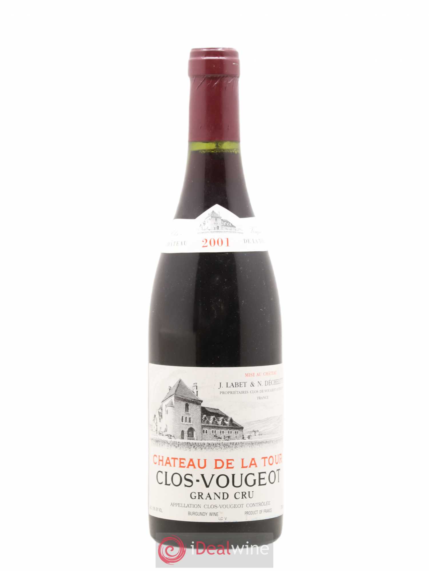 Clos de Vougeot Grand Cru Château de La Tour 2001 - Lot de 1 bouteille - 0