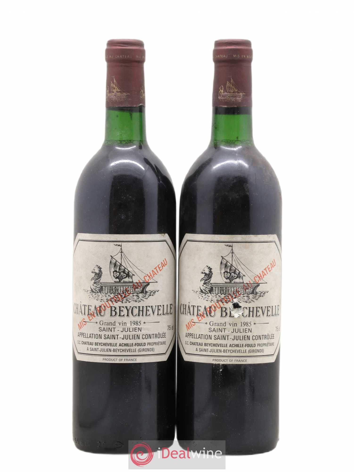 Château Beychevelle 4ème Grand Cru Classé 1985 - Lot de 2 bouteilles - 0