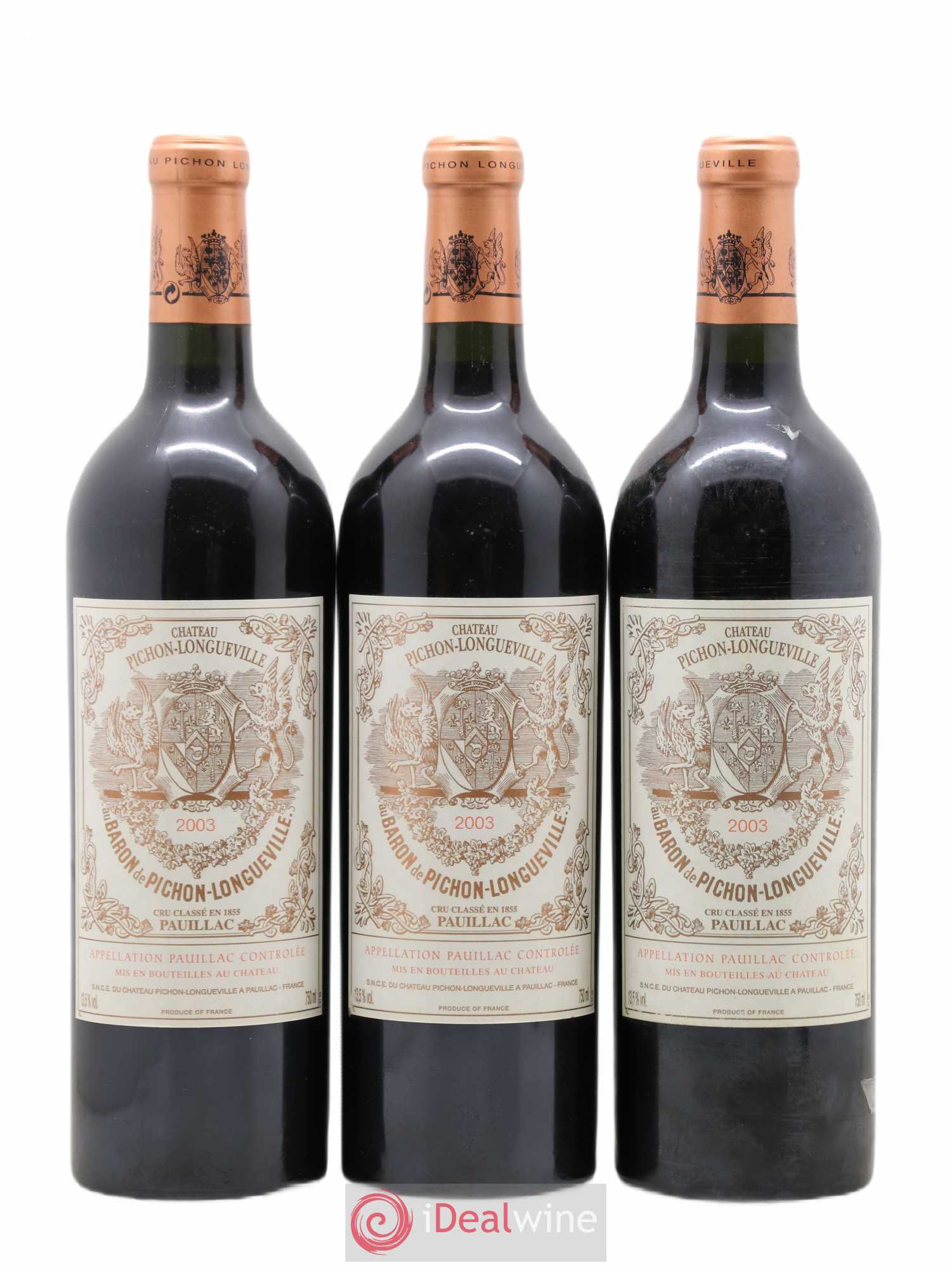 Pichon Longueville Baron 2ème Grand Cru Classé 2003 - Lot de 6 bouteilles - 2
