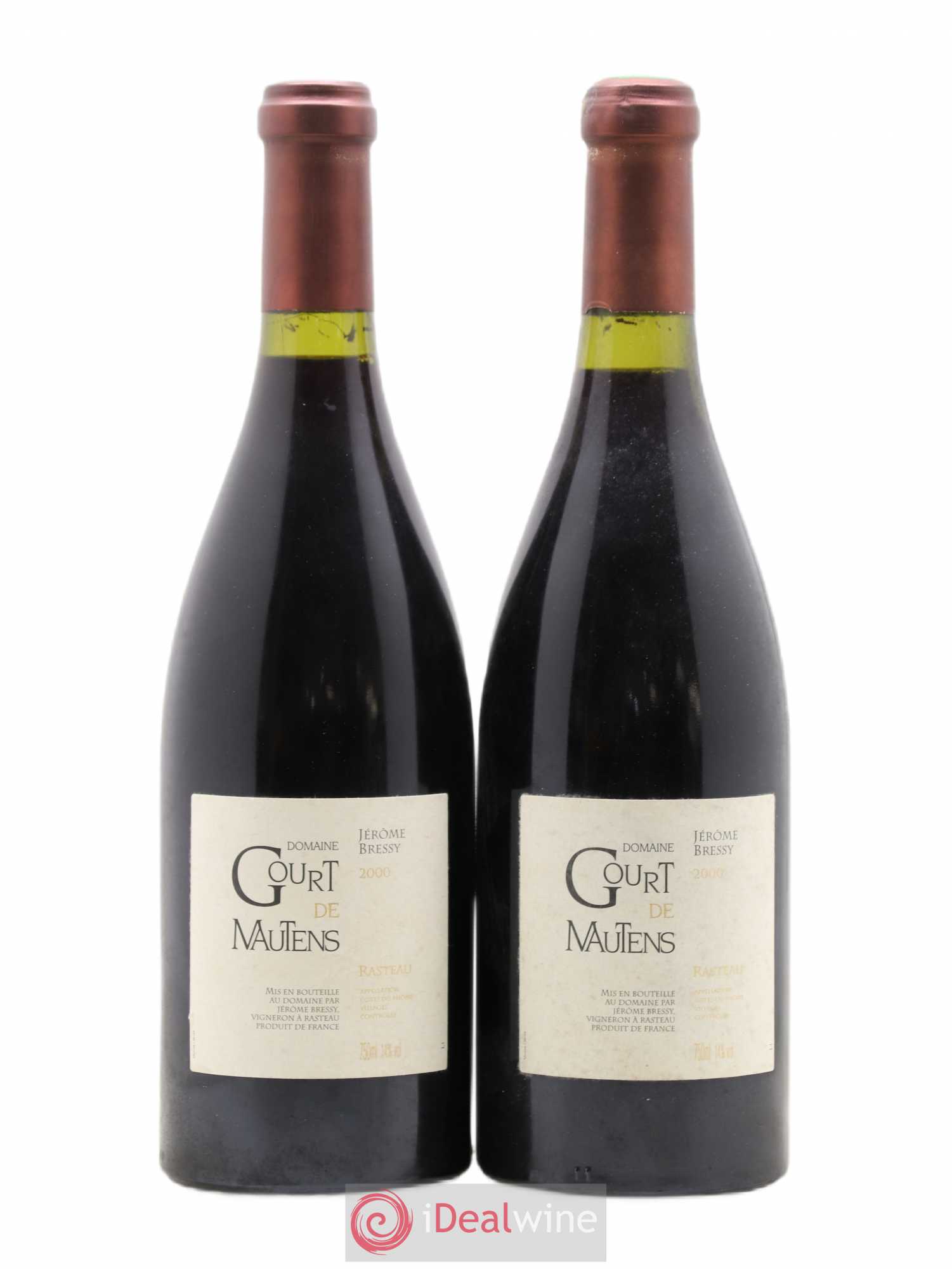 Rasteau Domaine Gourt de Mautens - Jérôme Bressy 2000 - Lot de 2 bouteilles - 0