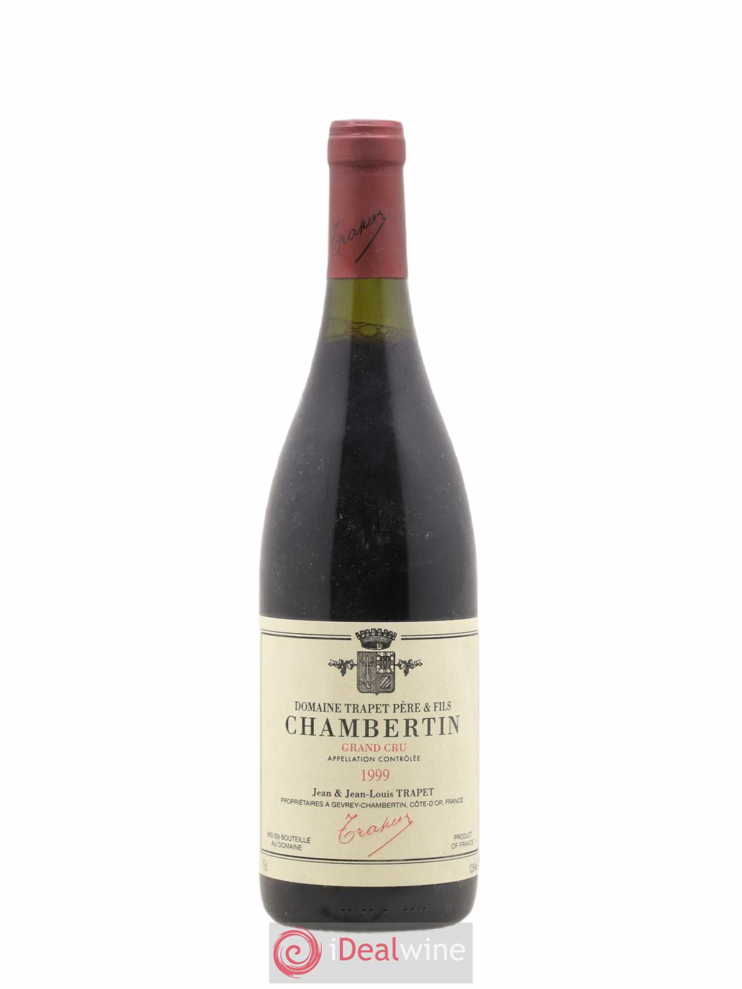 Chambertin Grand Cru Domaine Trapet 1999 - Lot de 1 bouteille - 0