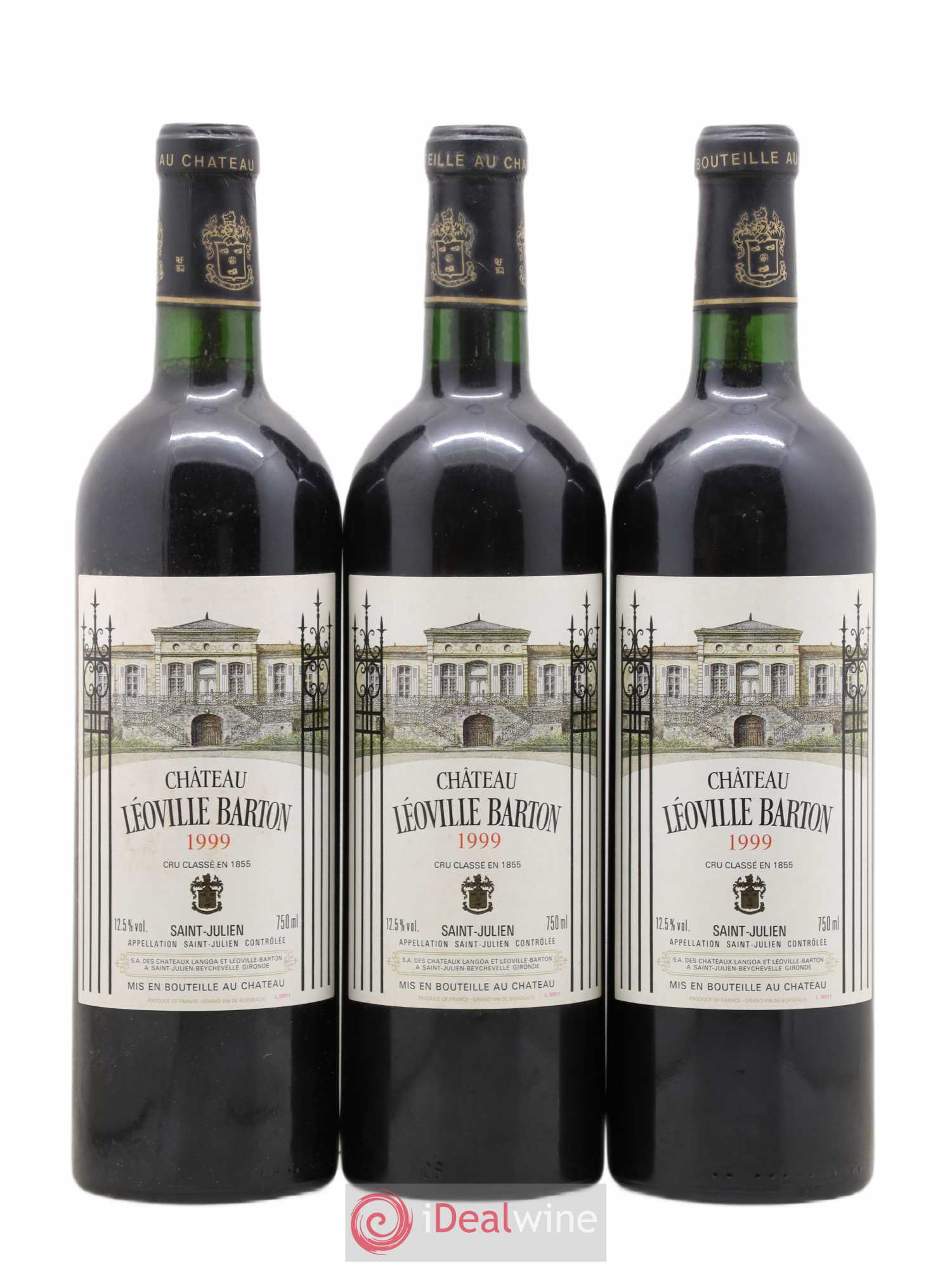 Château Léoville Barton 2ème Grand Cru Classé 1999 - Lot de 3 bouteilles - 0
