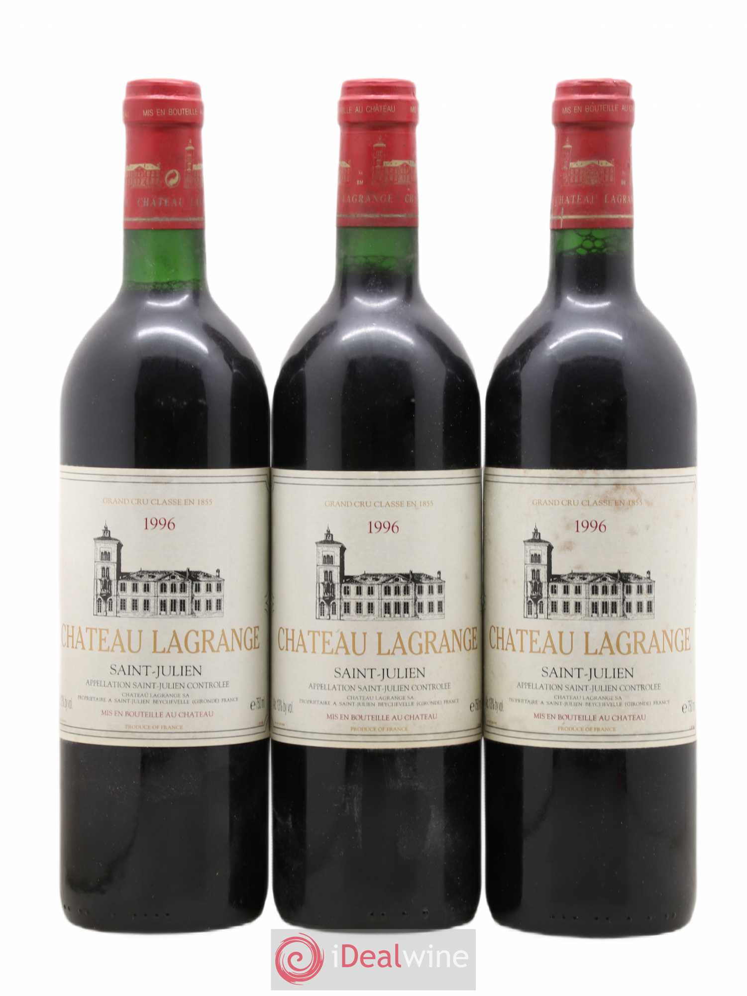 Château Lagrange 3ème Grand Cru Classé 1996 - Lot de 3 bouteilles - 0
