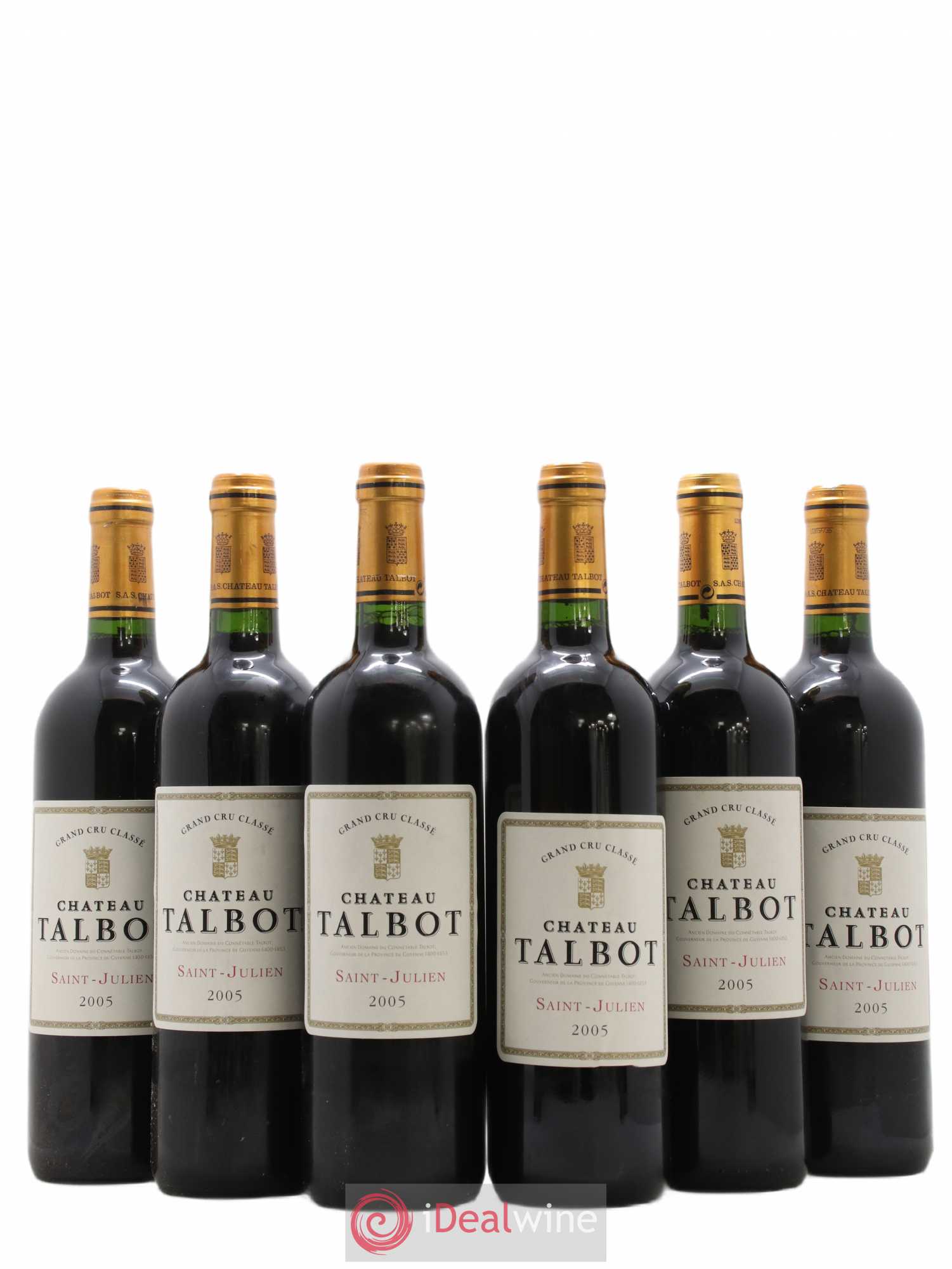 Château Talbot 4ème Grand Cru Classé 2005 - Lot de 6 bouteilles - 0