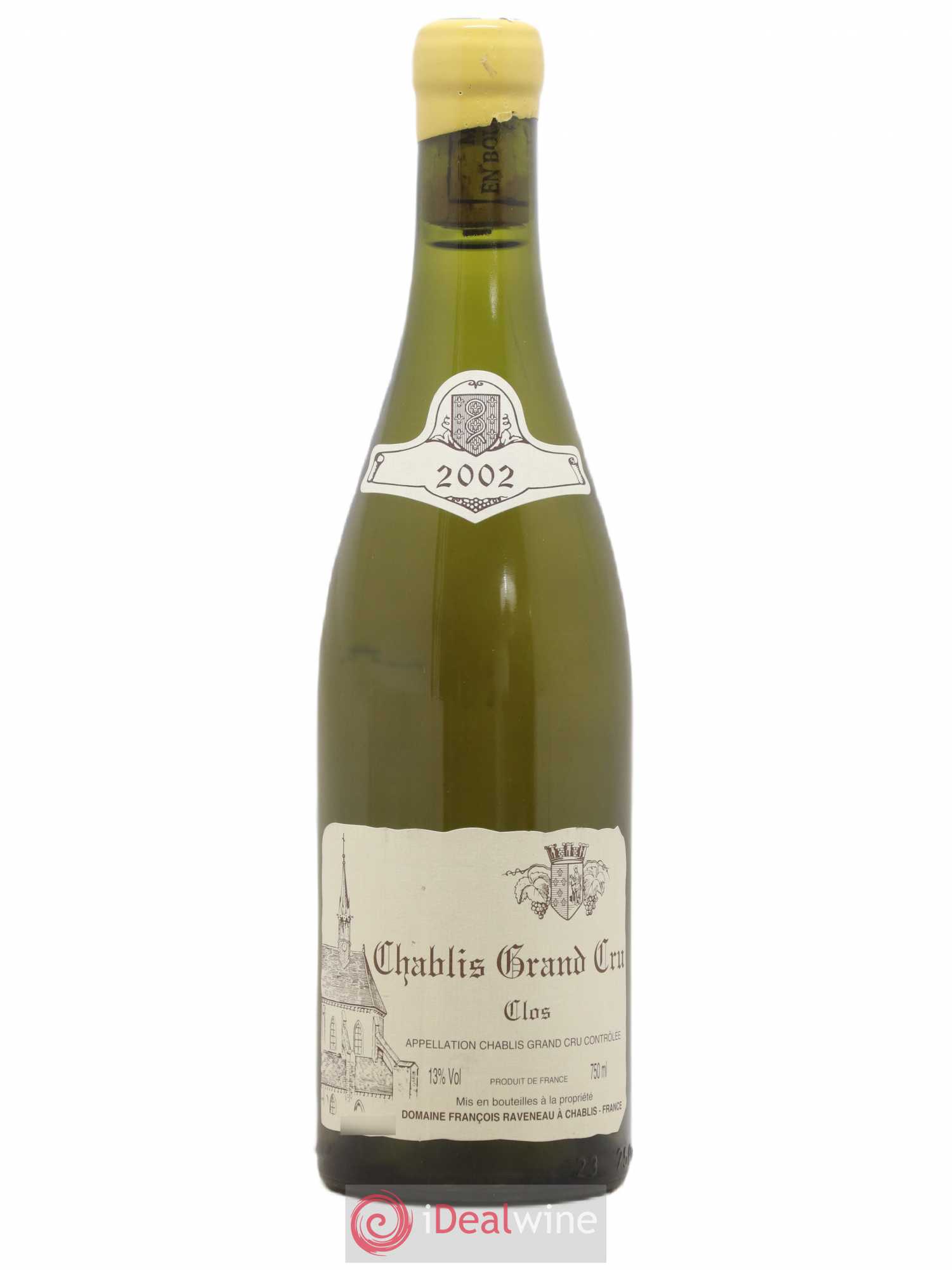 Chablis Grand Cru Clos Raveneau (Domaine) 2002 - Lot de 1 bouteille - 0