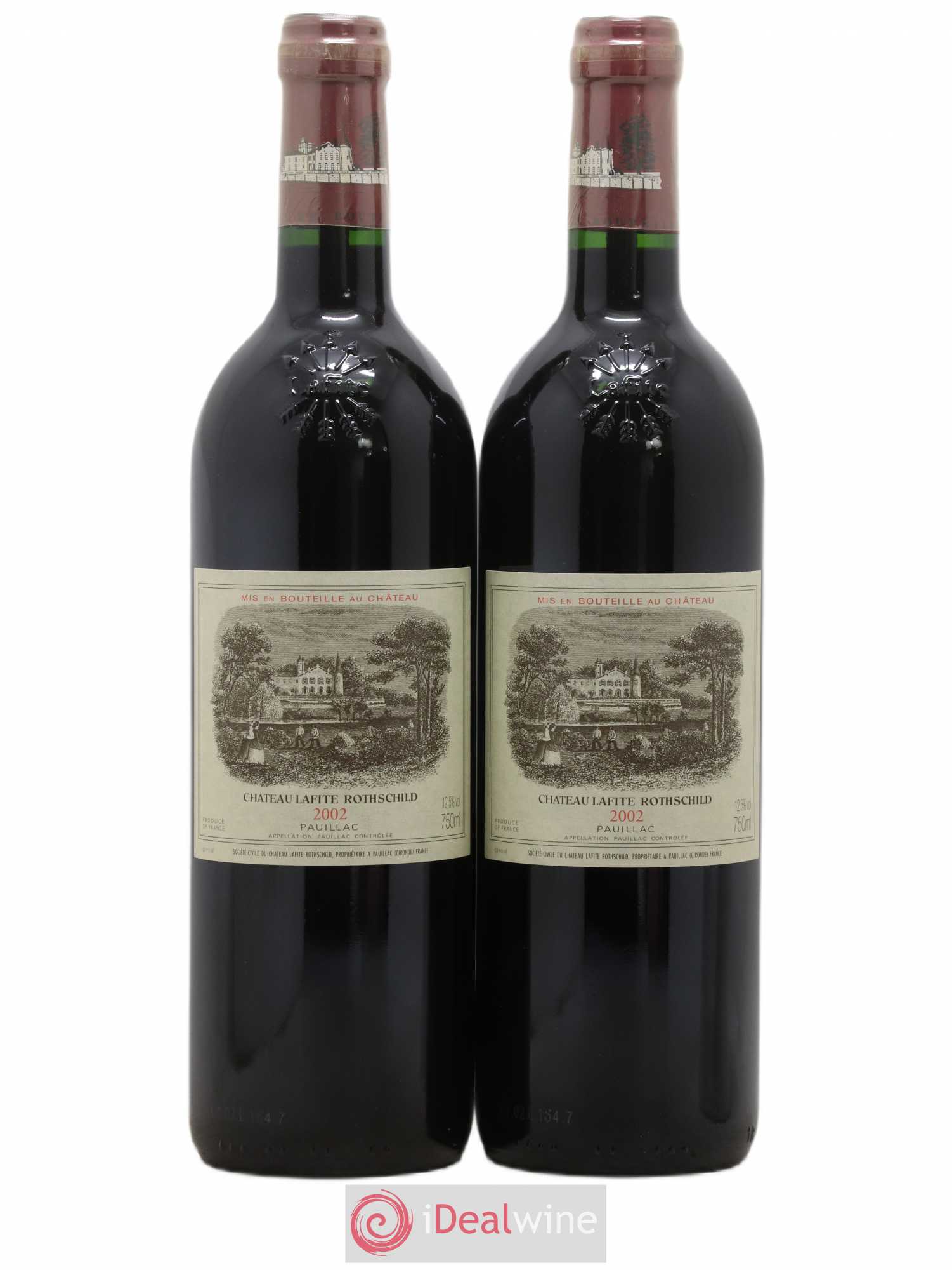 Château Lafite Rothschild 1er Grand Cru Classé 2002 - Lot de 2 bouteilles - 0