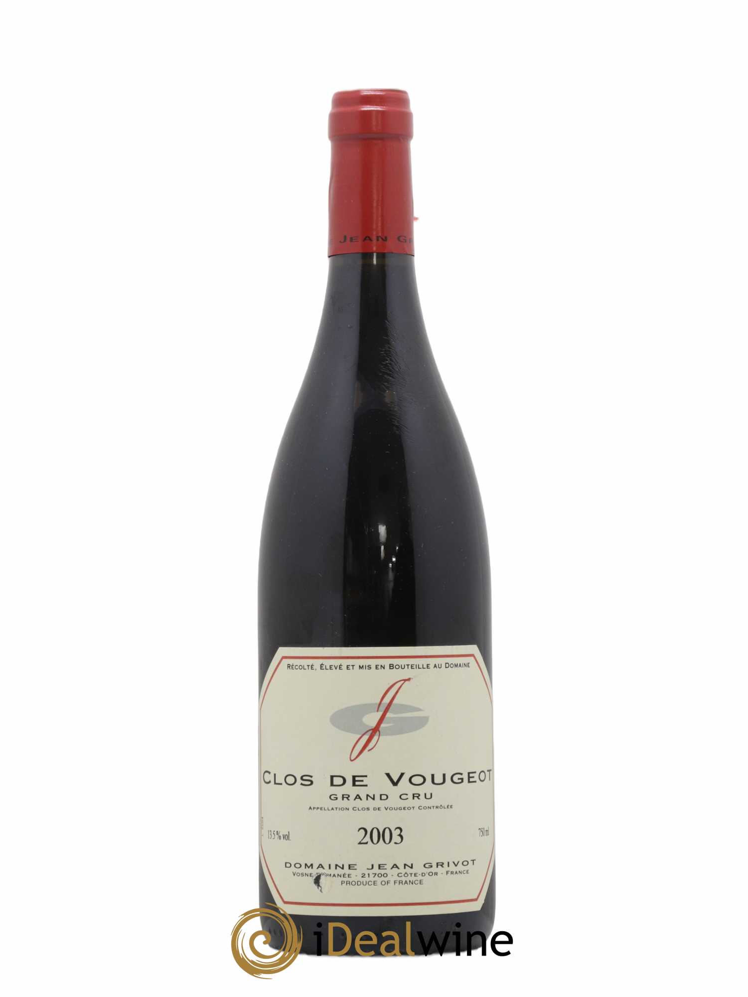 Clos de Vougeot Grand Cru Jean Grivot 2003 - Lot de 1 bouteille - 0
