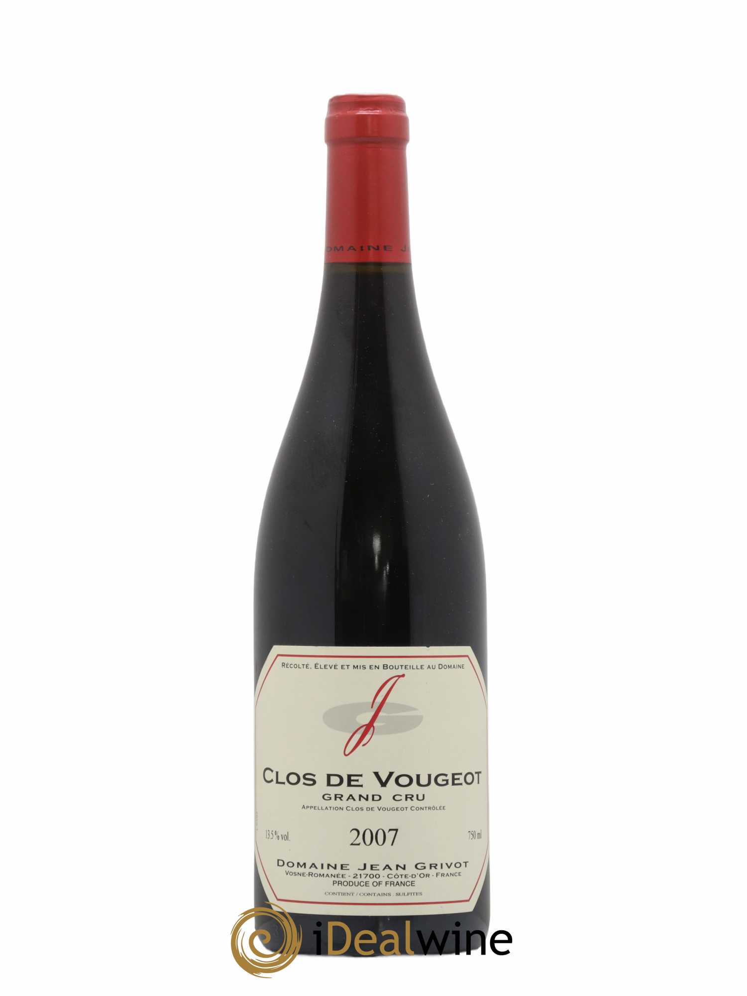 Clos de Vougeot Grand Cru Jean Grivot 2007 - Lot de 1 bouteille - 0