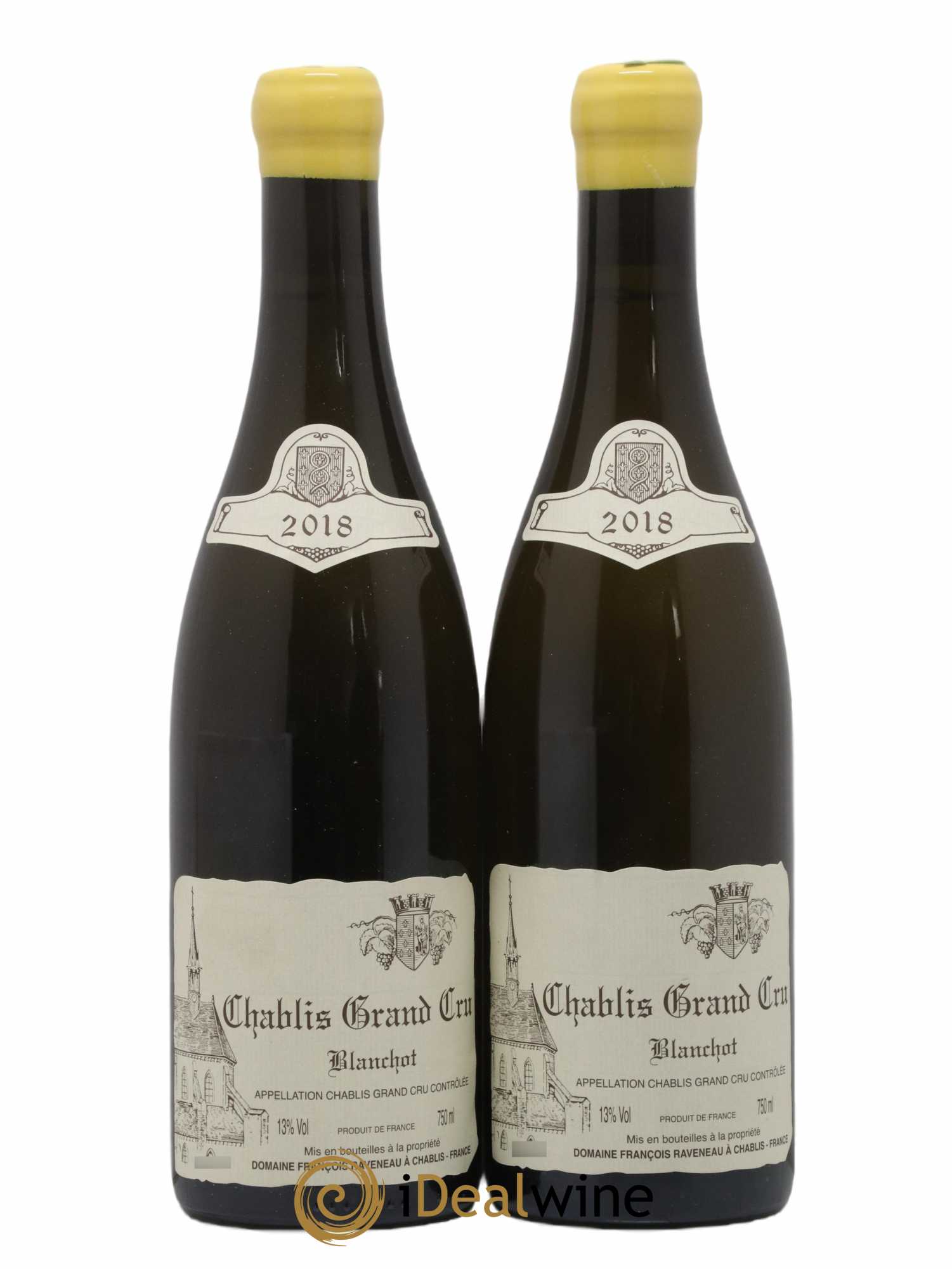 Chablis Grand Cru Blanchot Raveneau (Domaine) (sans prix de réserve) 2018 - Lot de 2 bouteilles - 0