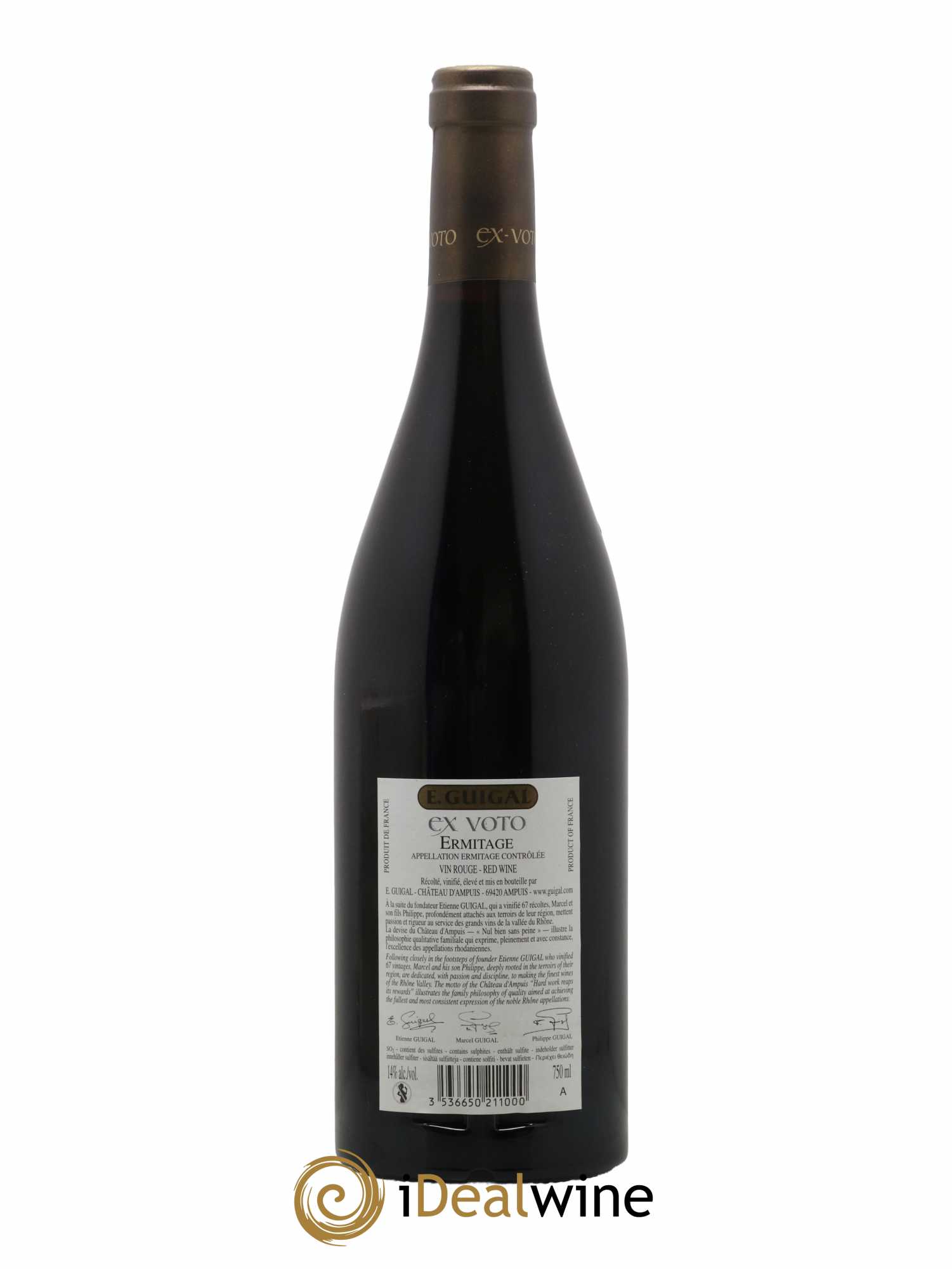 Ermitage Ex Voto Guigal 2012 - Lot de 1 bouteille - 1