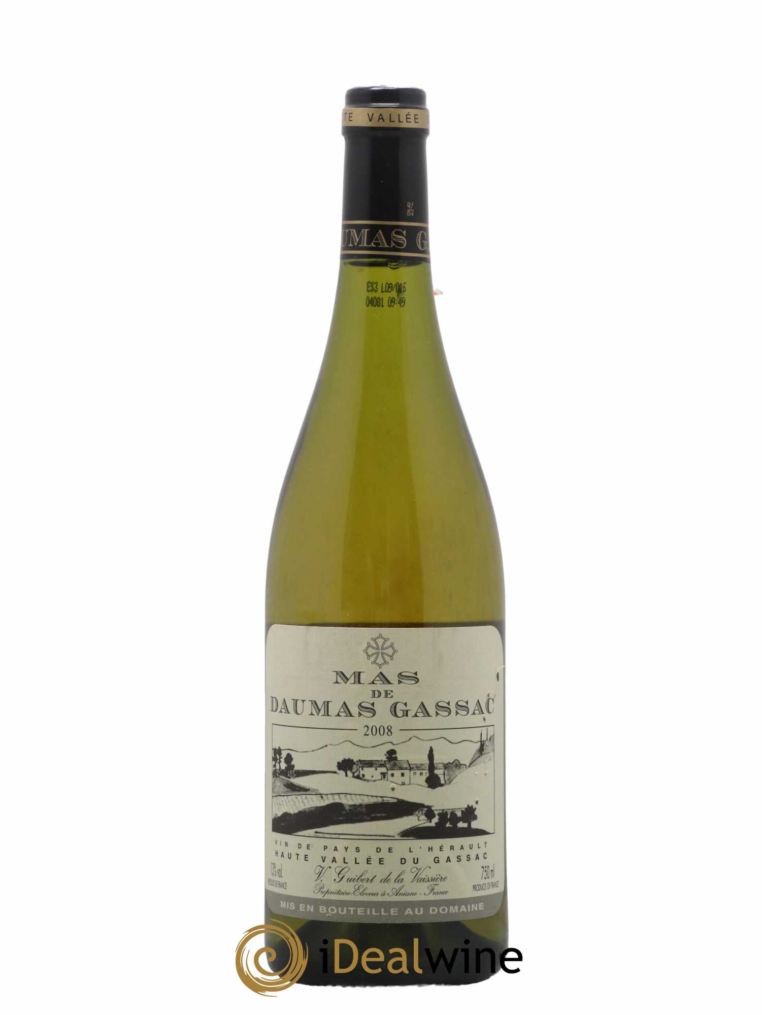 Saint-Guilhem-le-Désert - Cité d'Aniane Mas Daumas Gassac Famille Guibert de La Vaissière 2008 - Lot de 1 bouteille - 0