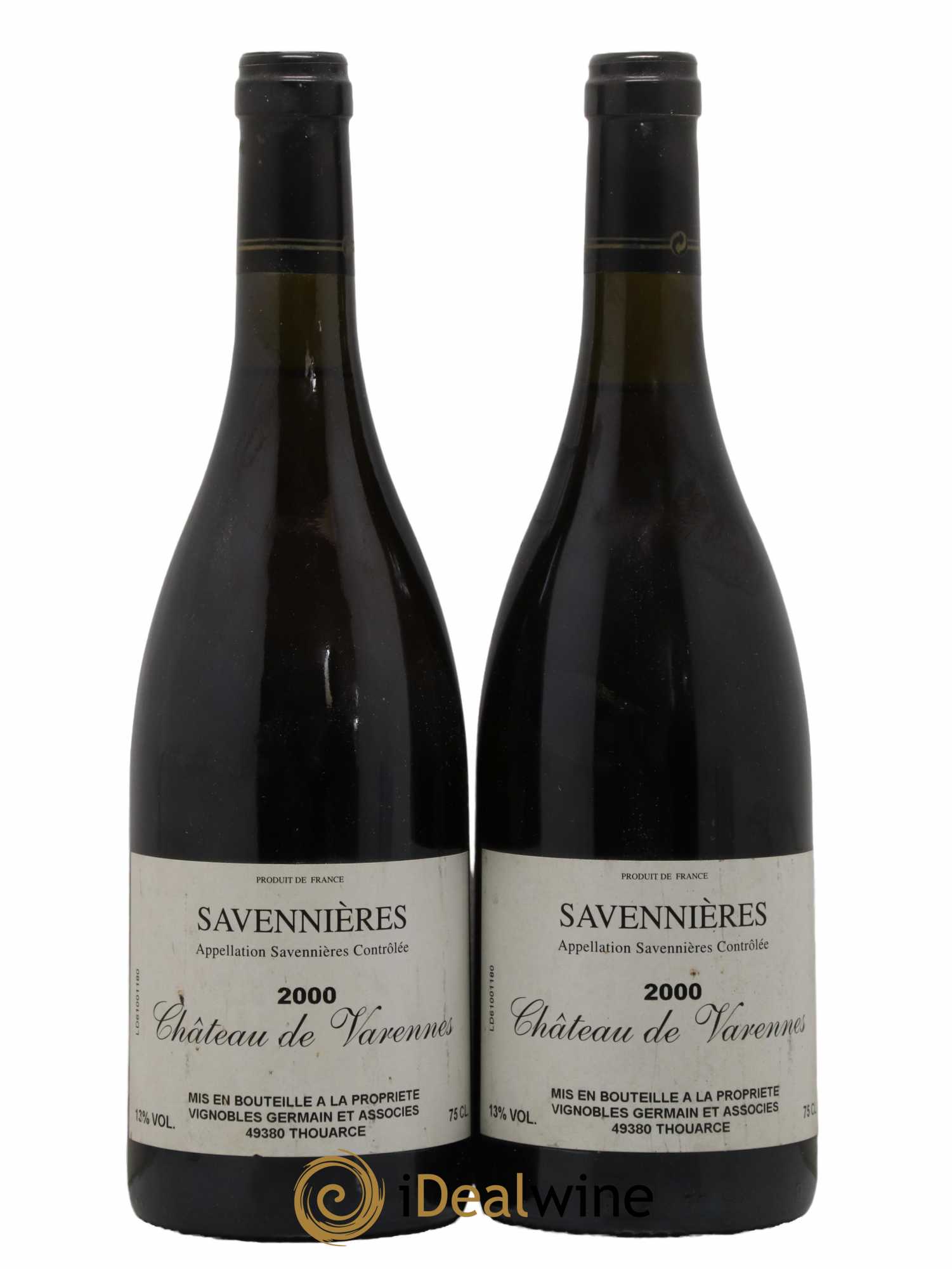 Savennières Château de Varennes 2000 - Lot de 2 bouteilles - 0