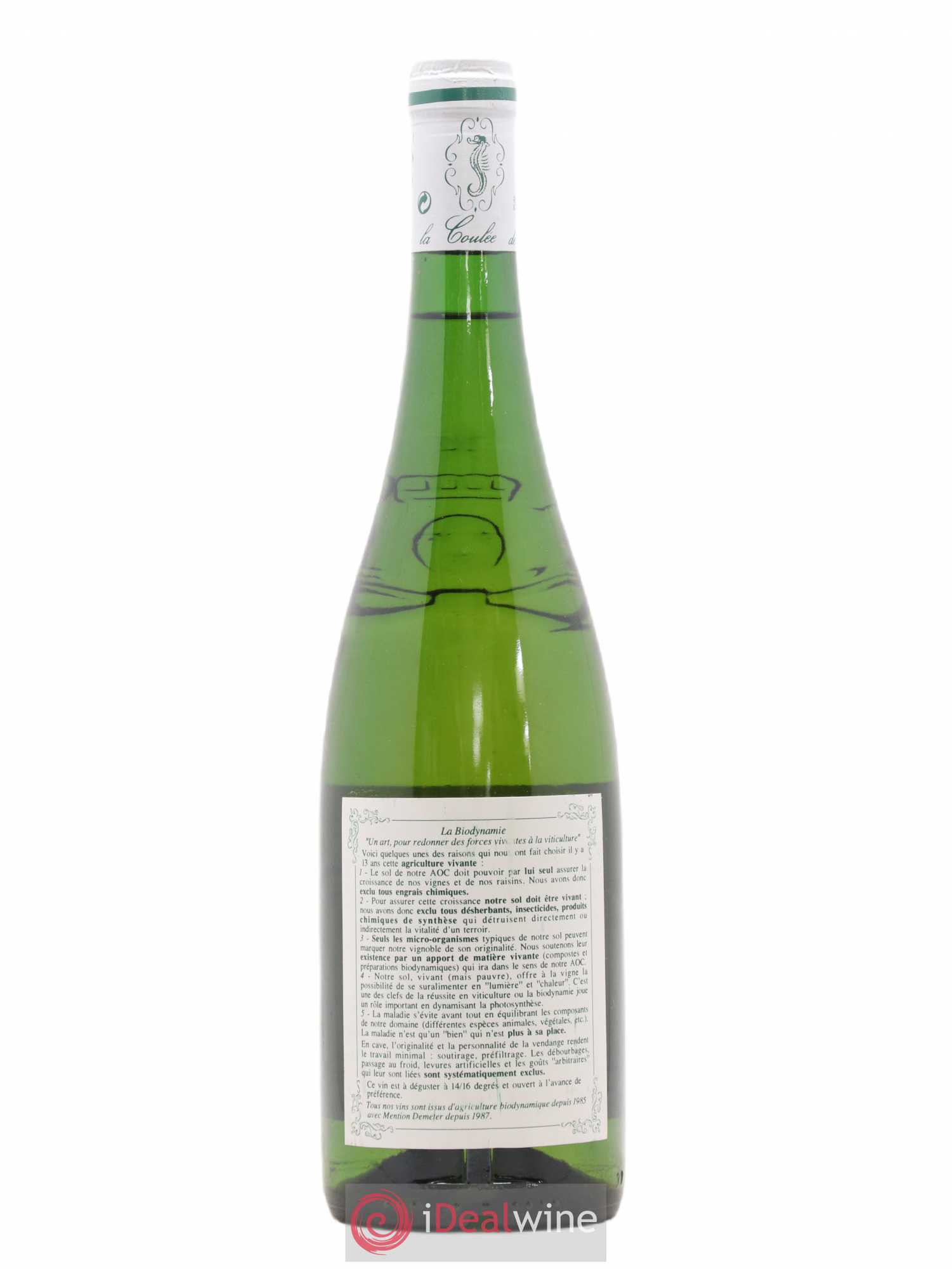 Savennières Clos de la Coulée de Serrant Vignobles de la Coulée de Serrant - Nicolas Joly 1993 - Lot de 1 bouteille - 1