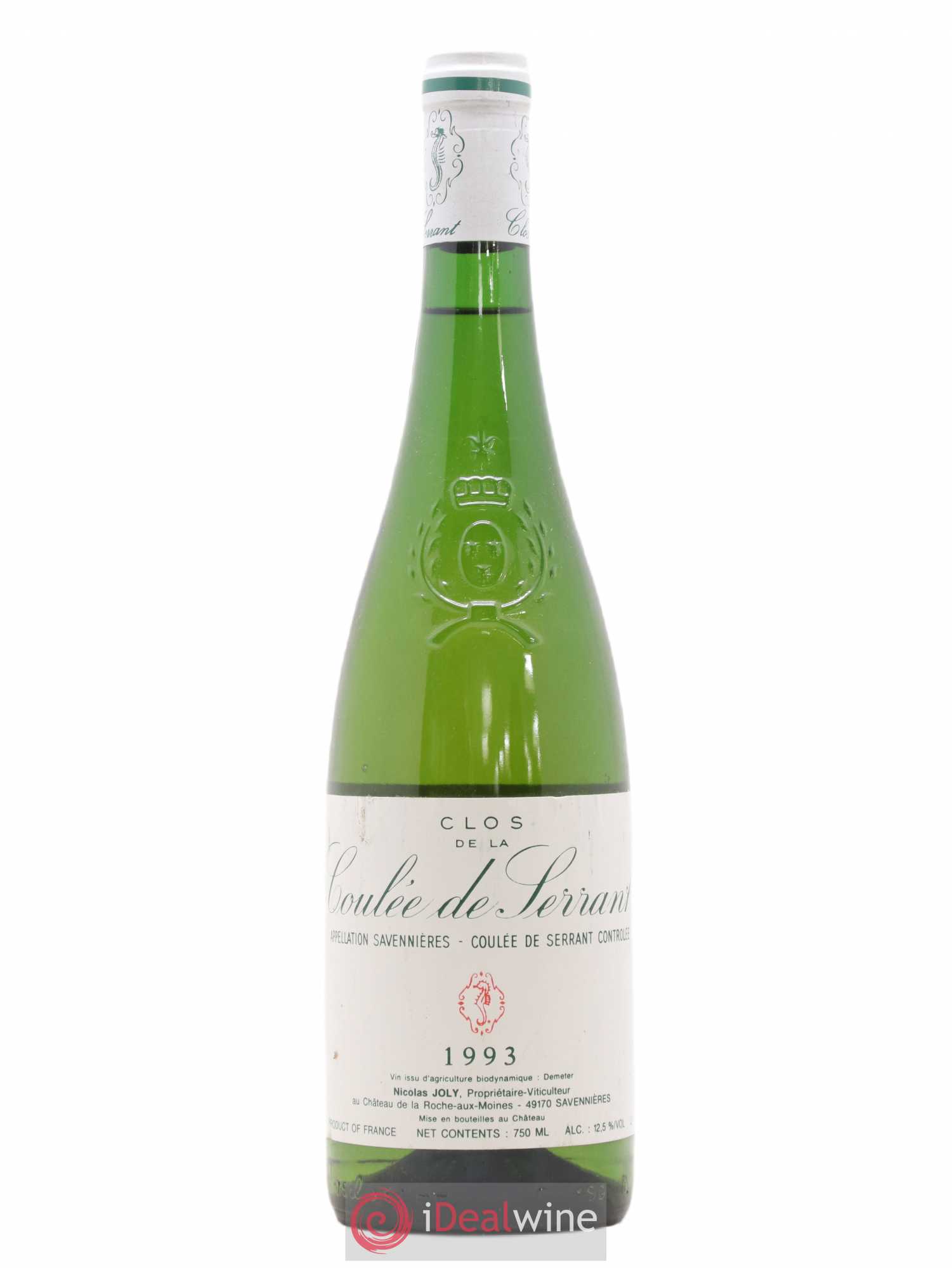 Savennières Clos de la Coulée de Serrant Vignobles de la Coulée de Serrant - Nicolas Joly 1993 - Lot de 1 bouteille - 0