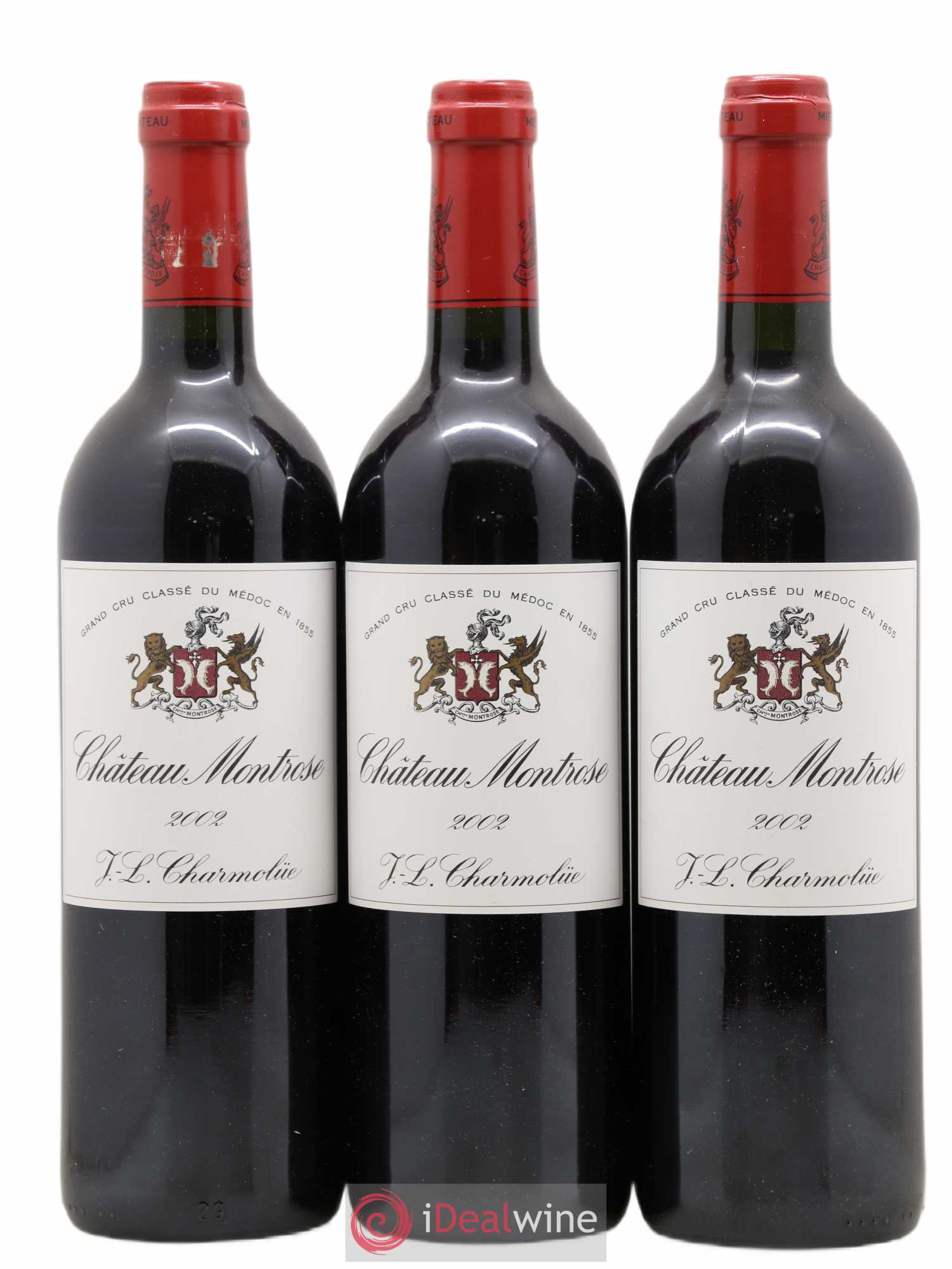 Château Montrose 2ème Grand Cru Classé 2002 - Lot de 3 bouteilles - 0