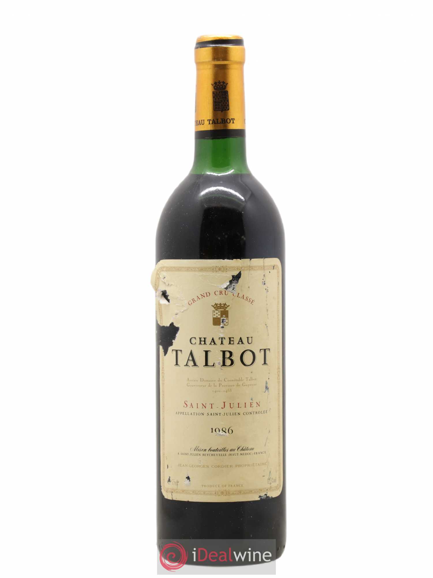 Château Talbot 4ème Grand Cru Classé 1986 - Lot de 1 bouteille - 0