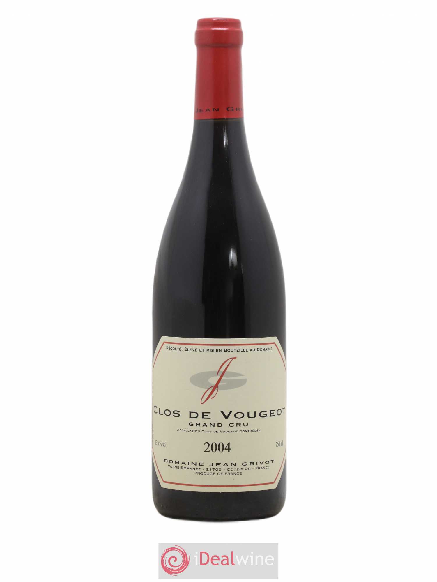 Clos de Vougeot Grand Cru Jean Grivot 2004 - Lot de 1 bouteille - 0