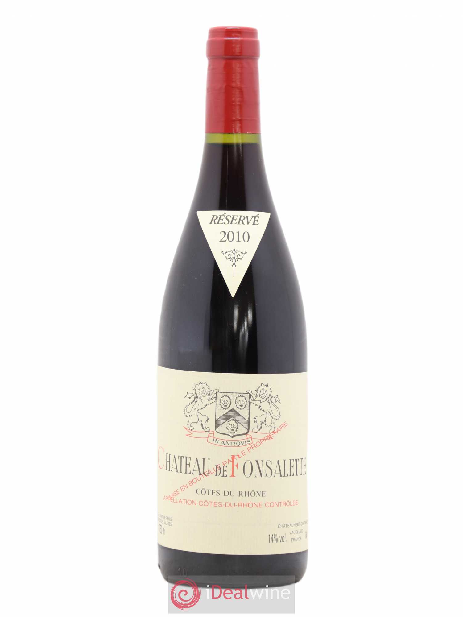 Côtes-du-Rhône Château de Fonsalette Emmanuel Reynaud 2010 - Lot de 1 bouteille - 0
