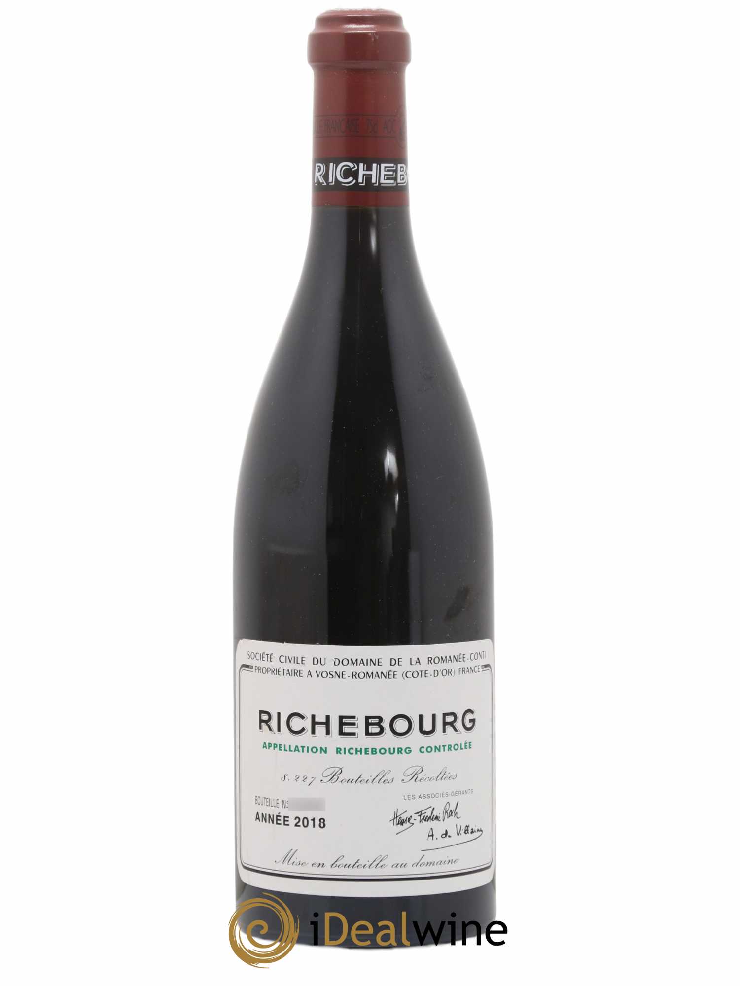 Richebourg Grand Cru Domaine de la Romanée-Conti 2018 - Lot de 1 bouteille - 0