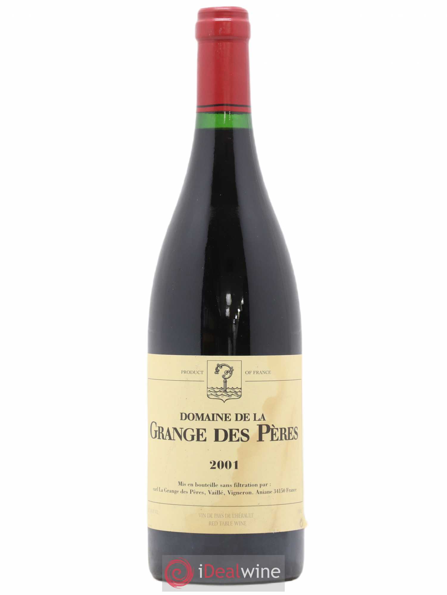 Pays d'Hérault Grange des Pères Laurent Vaillé 2001 - Lot de 1 bouteille - 0