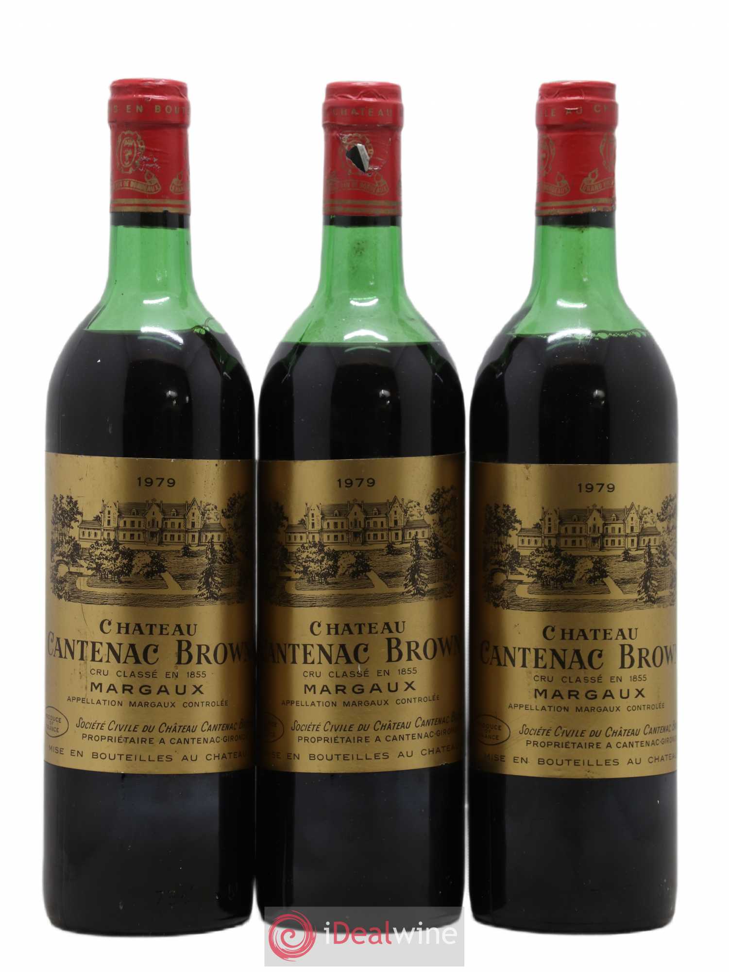 Château Cantenac Brown 3ème Grand Cru Classé 1979 - Lot de 3 bouteilles - 0