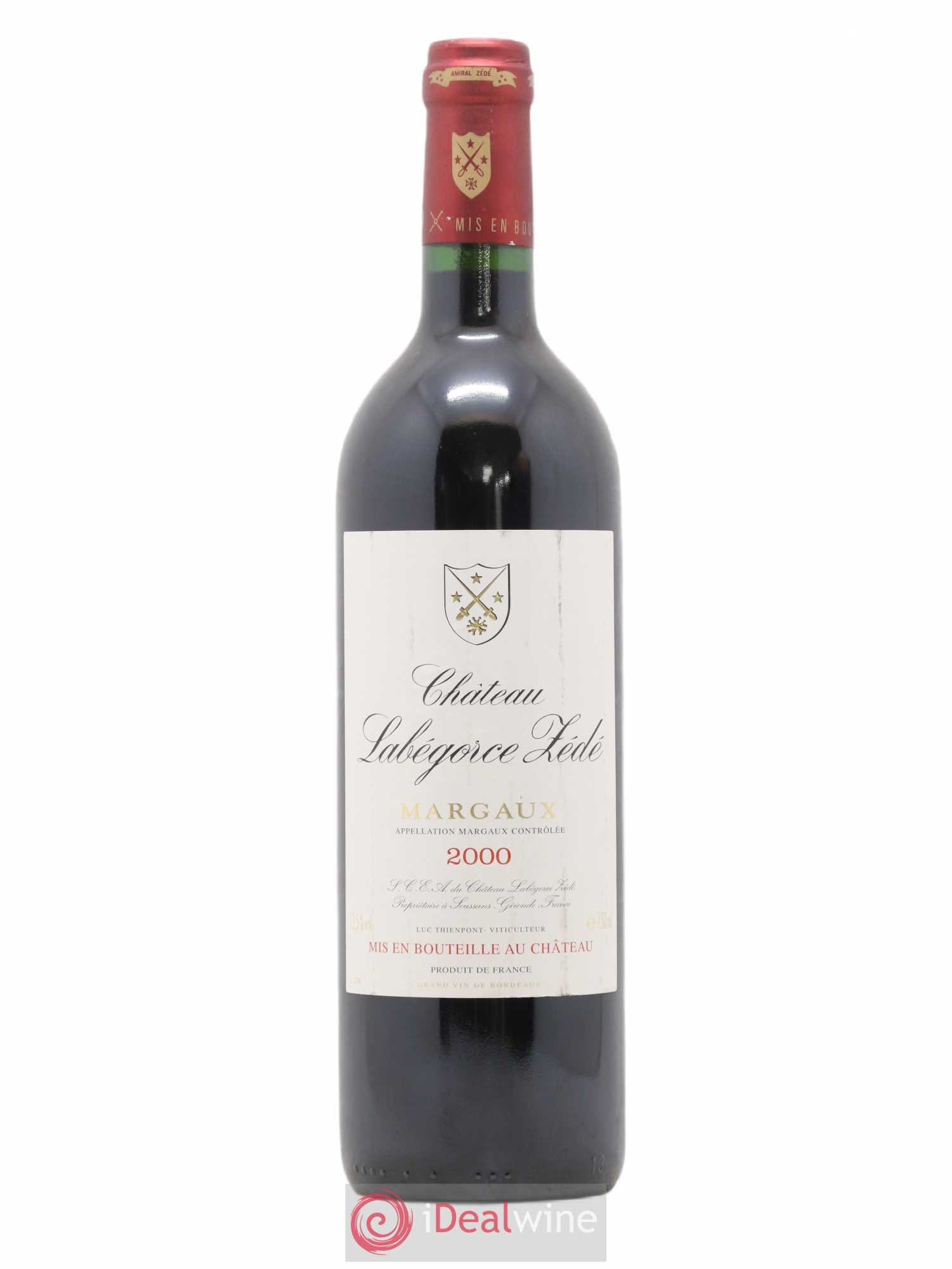 Château Labegorce Zédé Cru Bourgeois 2000 - Lot de 1 bouteille - 0