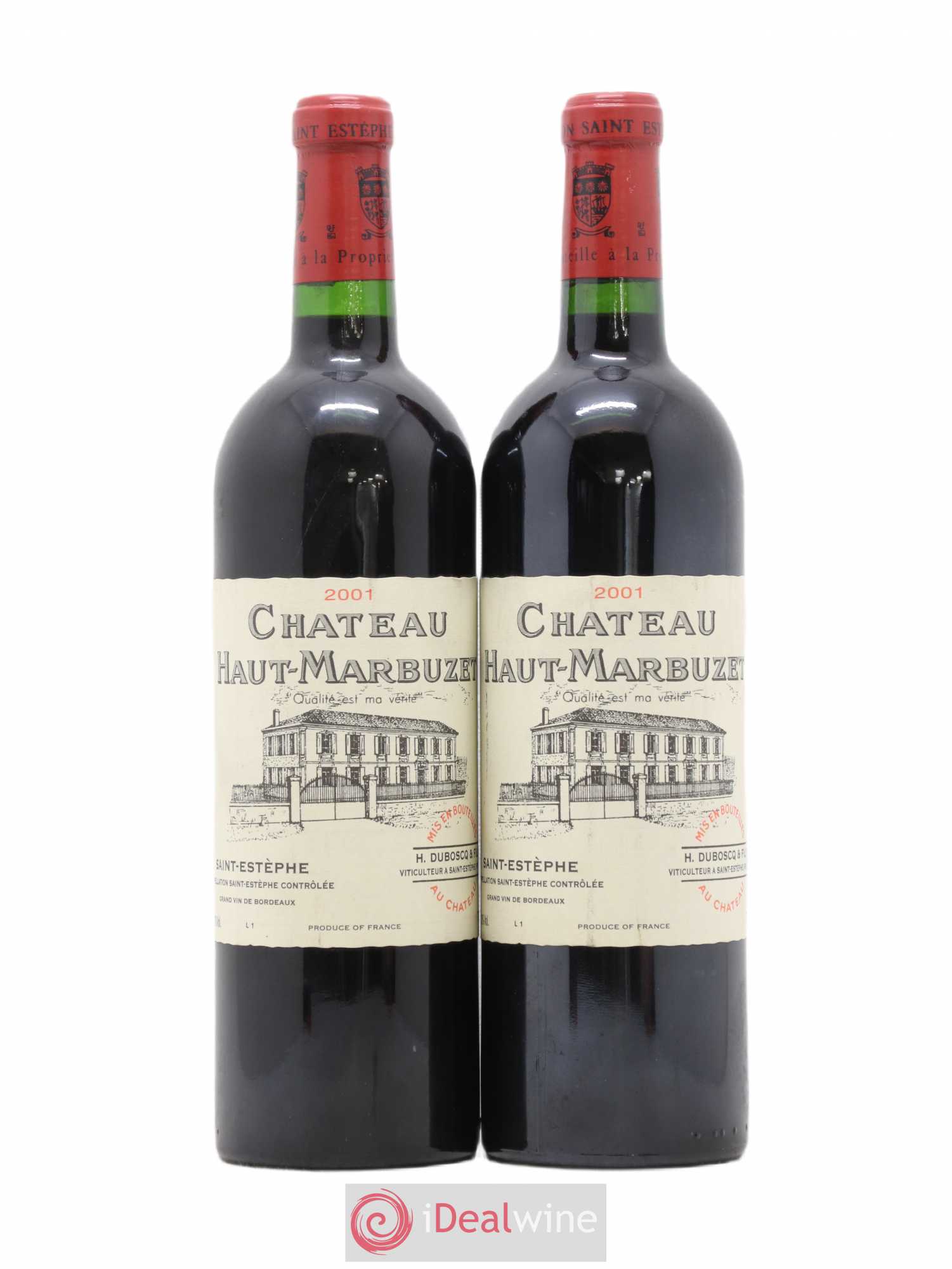 Château Haut Marbuzet 2001 - Lot de 2 bouteilles - 0