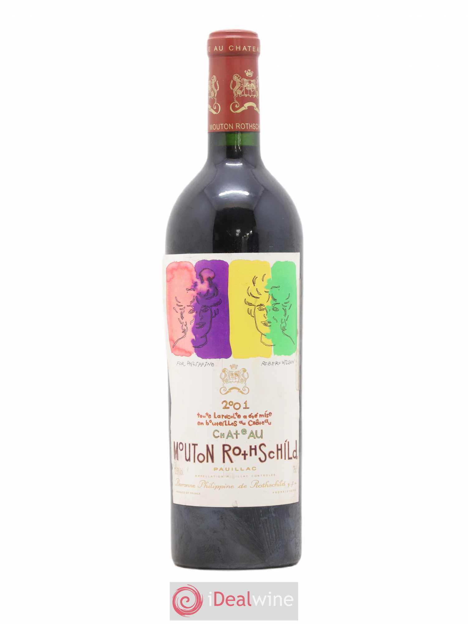 Château Mouton Rothschild 1er Grand Cru Classé 2001 - Lot de 1 bouteille - 0