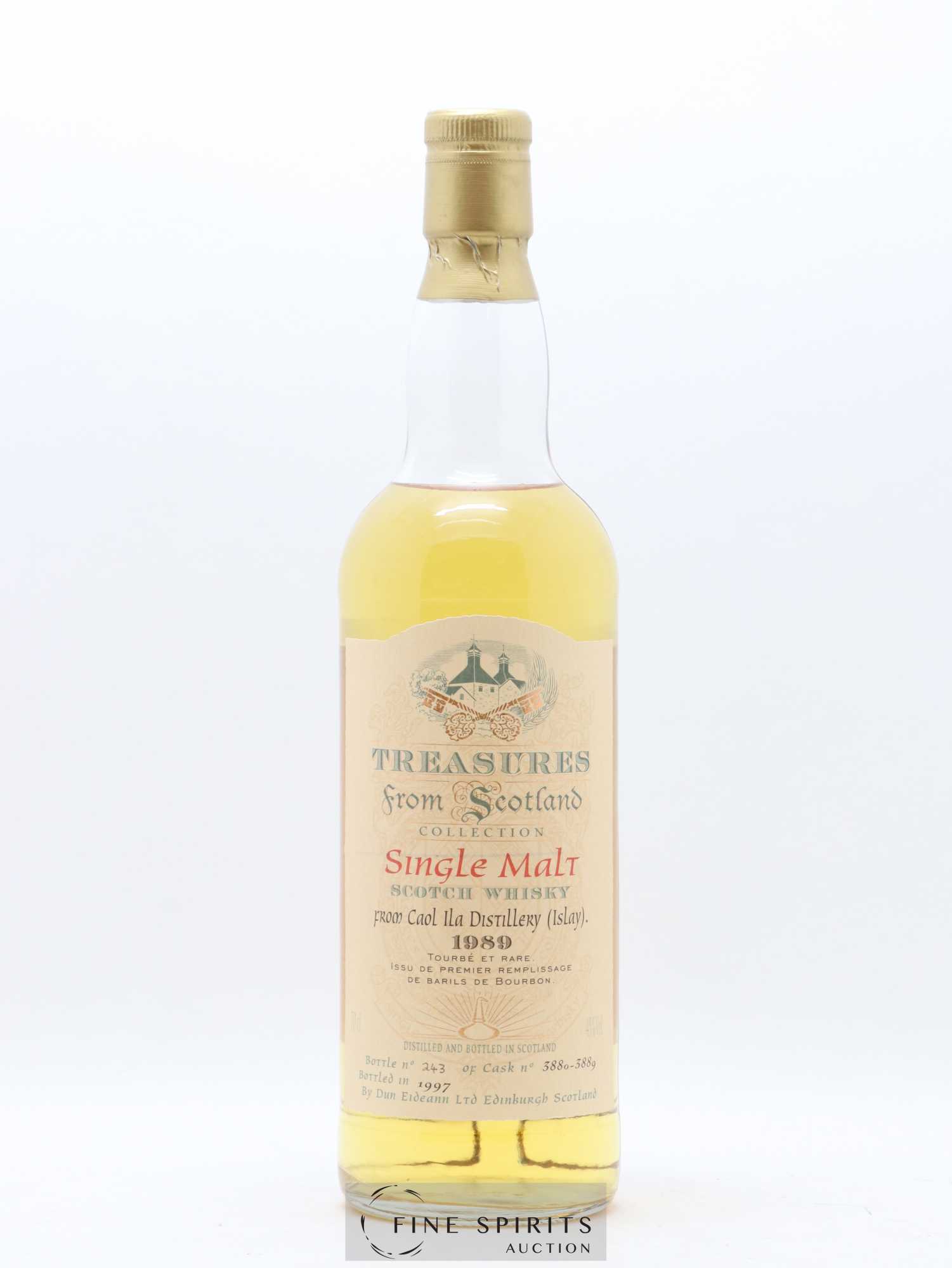 Caol Ila 1989 Dun Eideann Cask n°3880-3889 - bottled 1997 Treasures from Scotland Collection Bouteille N°243 - Posten von 1 Flasche - 1