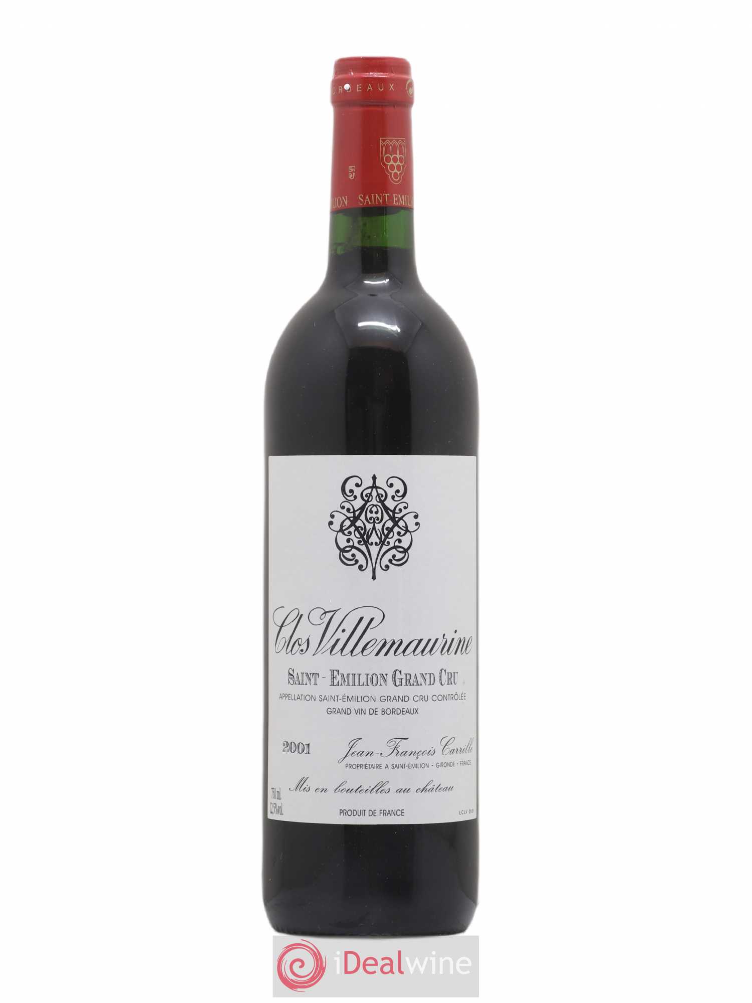 Saint-Émilion Grand Cru Château Clos Villemaurine 2001 - Posten von 1 Flasche - 0