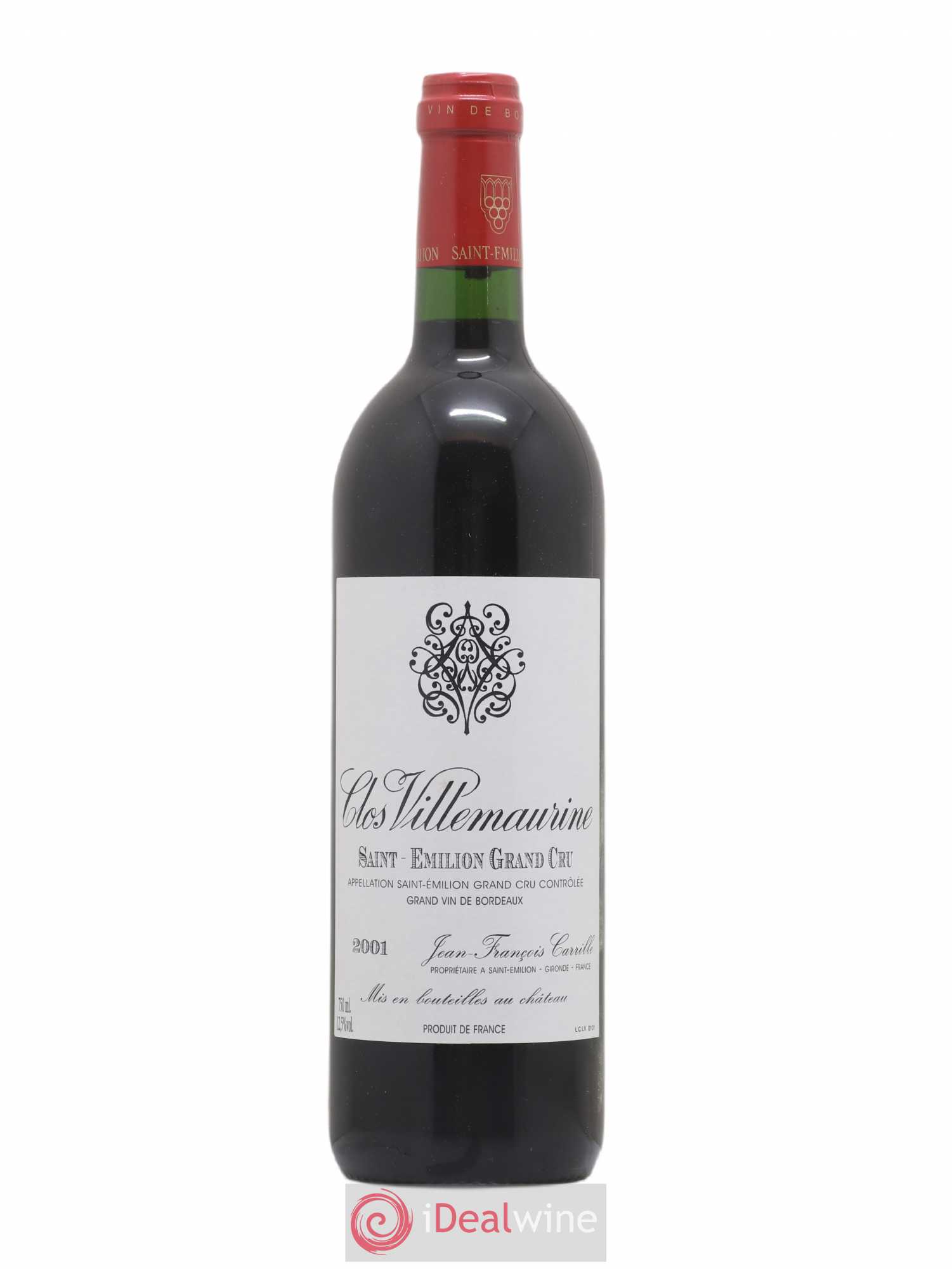 Saint-Émilion Grand Cru Château Clos Villemaurine 2001 - Posten von 1 Flasche - 0