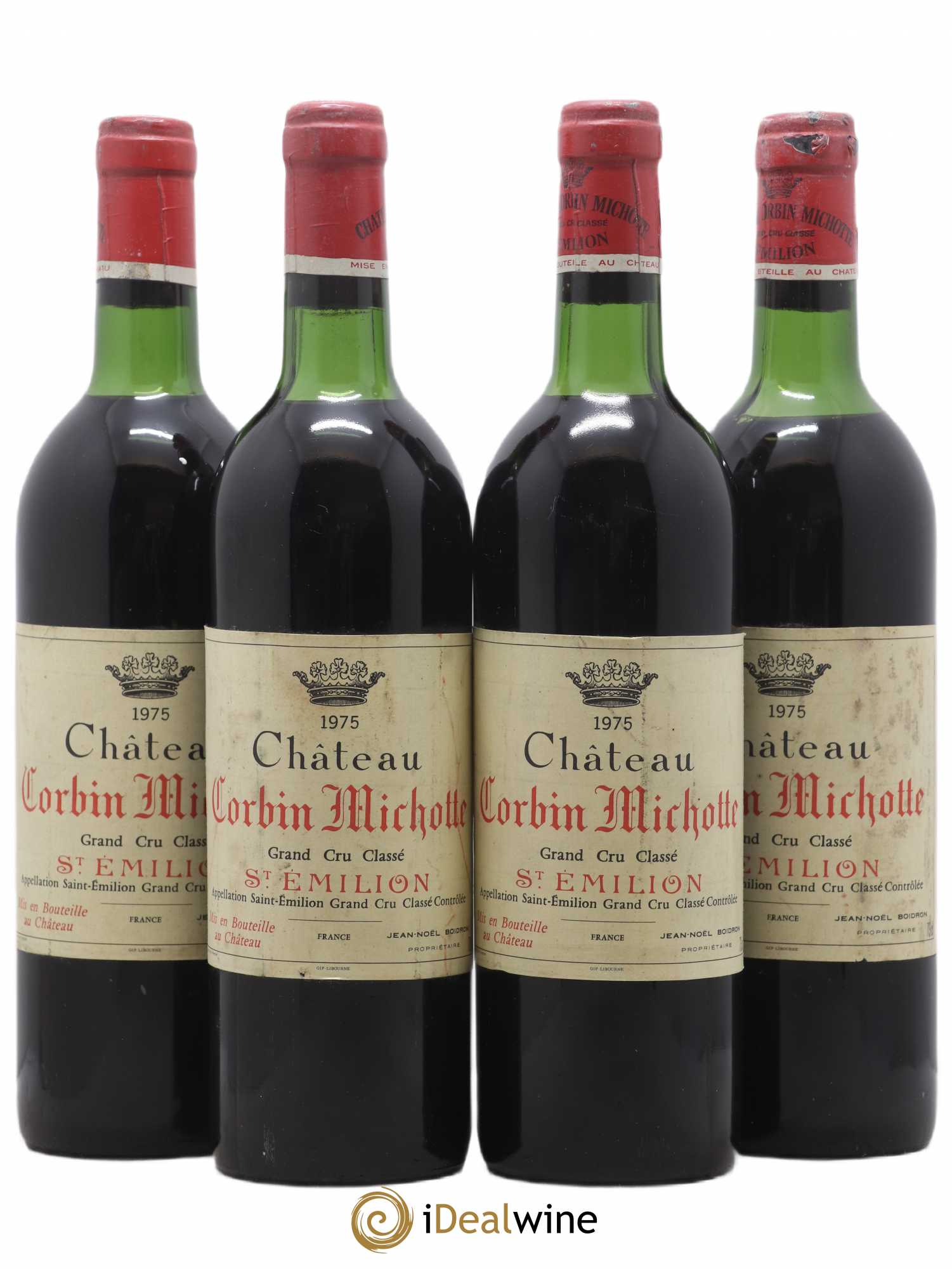 Château Corbin Michotte Grand Cru Classé 1975 - Lot de 4 bouteilles - 0