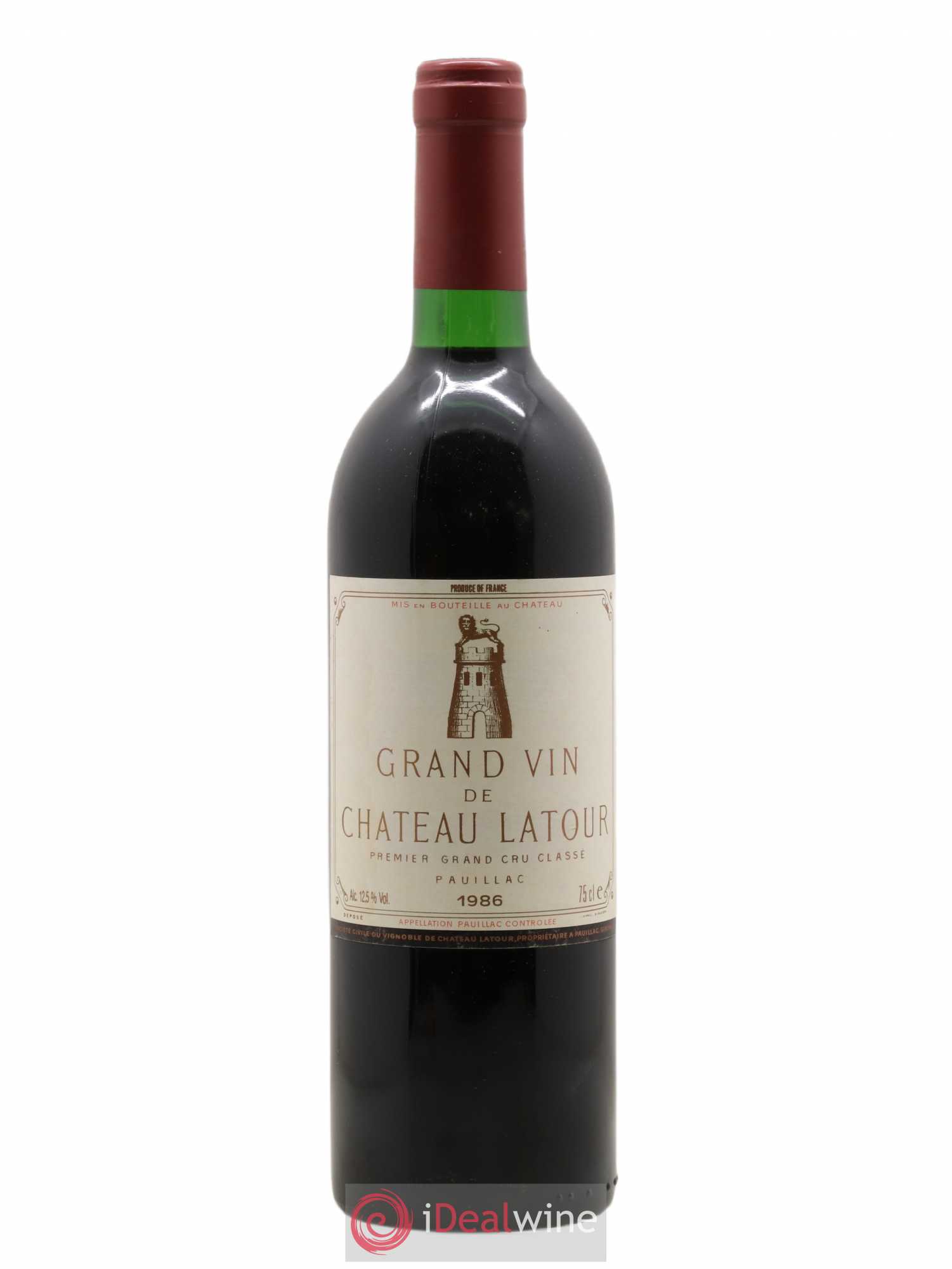 Château Latour 1er Grand Cru Classé 1986 - Lot de 1 bouteille - 0