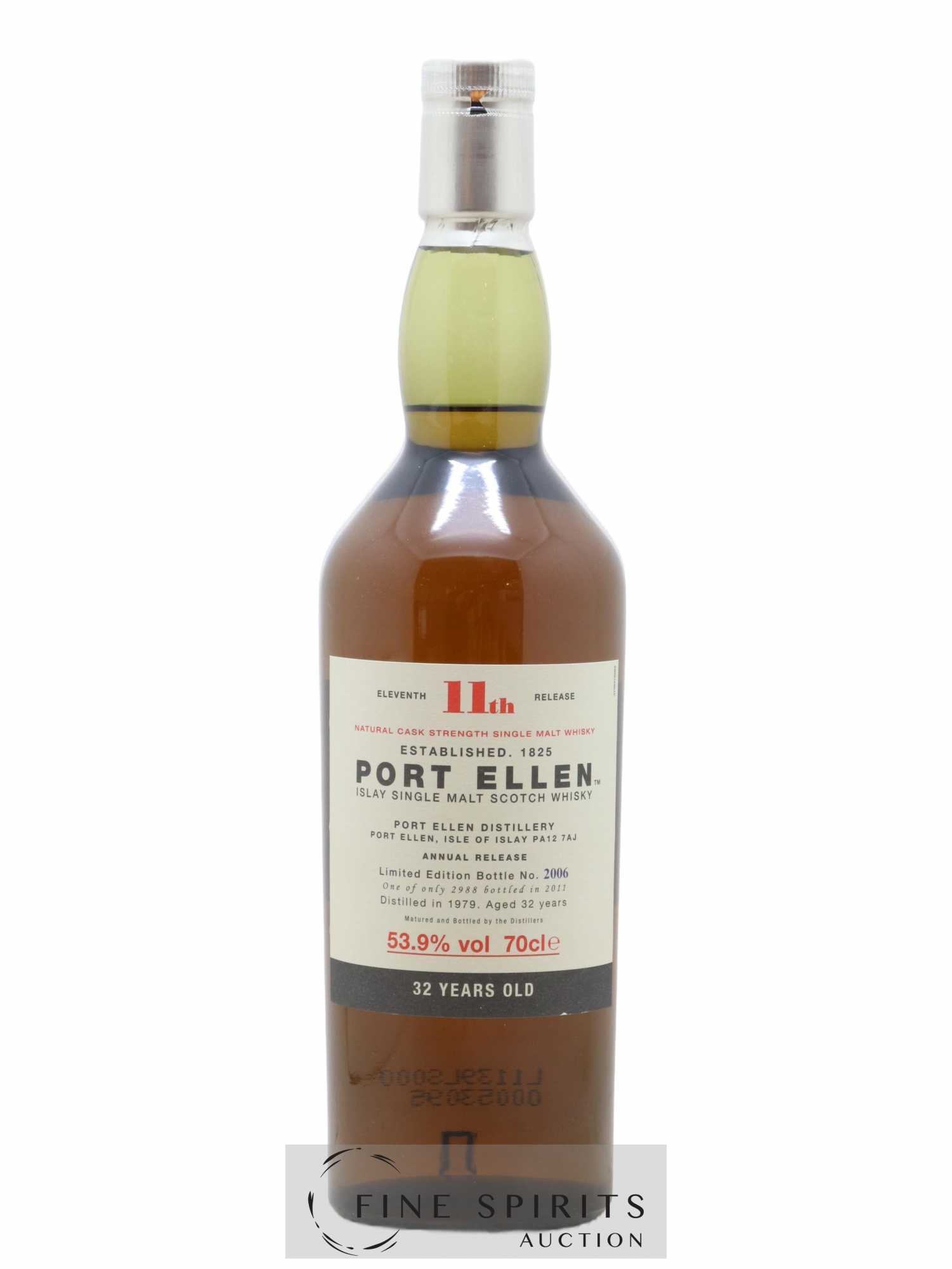 Port Ellen 32 years 1979 Of. 11th Release Natural Cask Strength - One of 2988 - bottled 2011 Limited Edition - Lot de 1 bouteille - 1