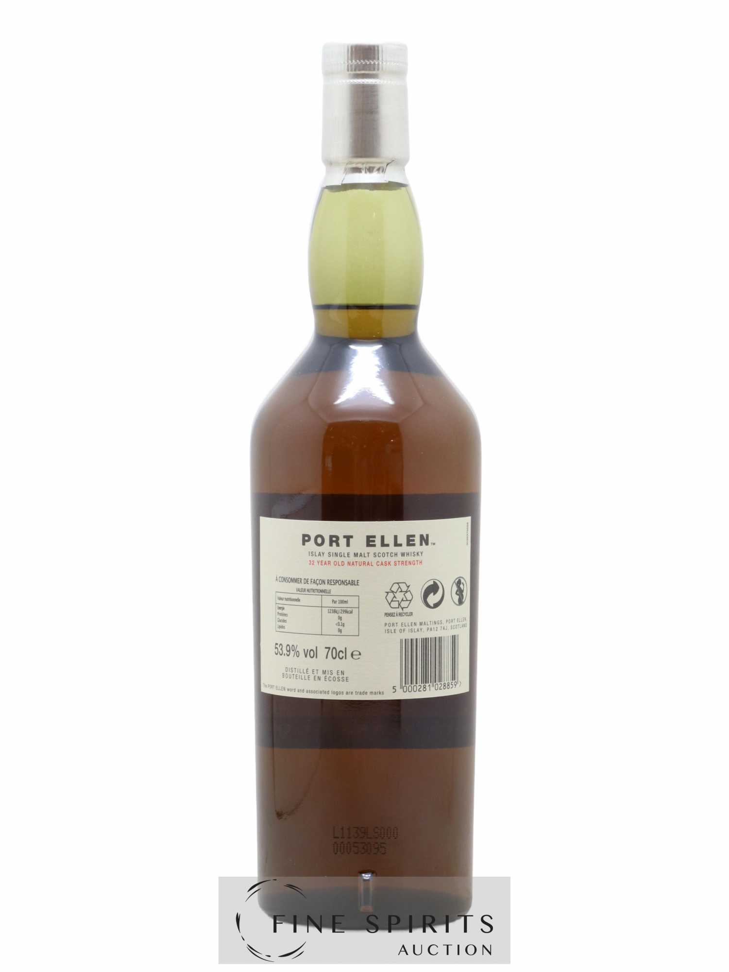 Port Ellen 32 years 1979 Of. 11th Release Natural Cask Strength - One of 2988 - bottled 2011 Limited Edition - Lot de 1 bouteille - 2