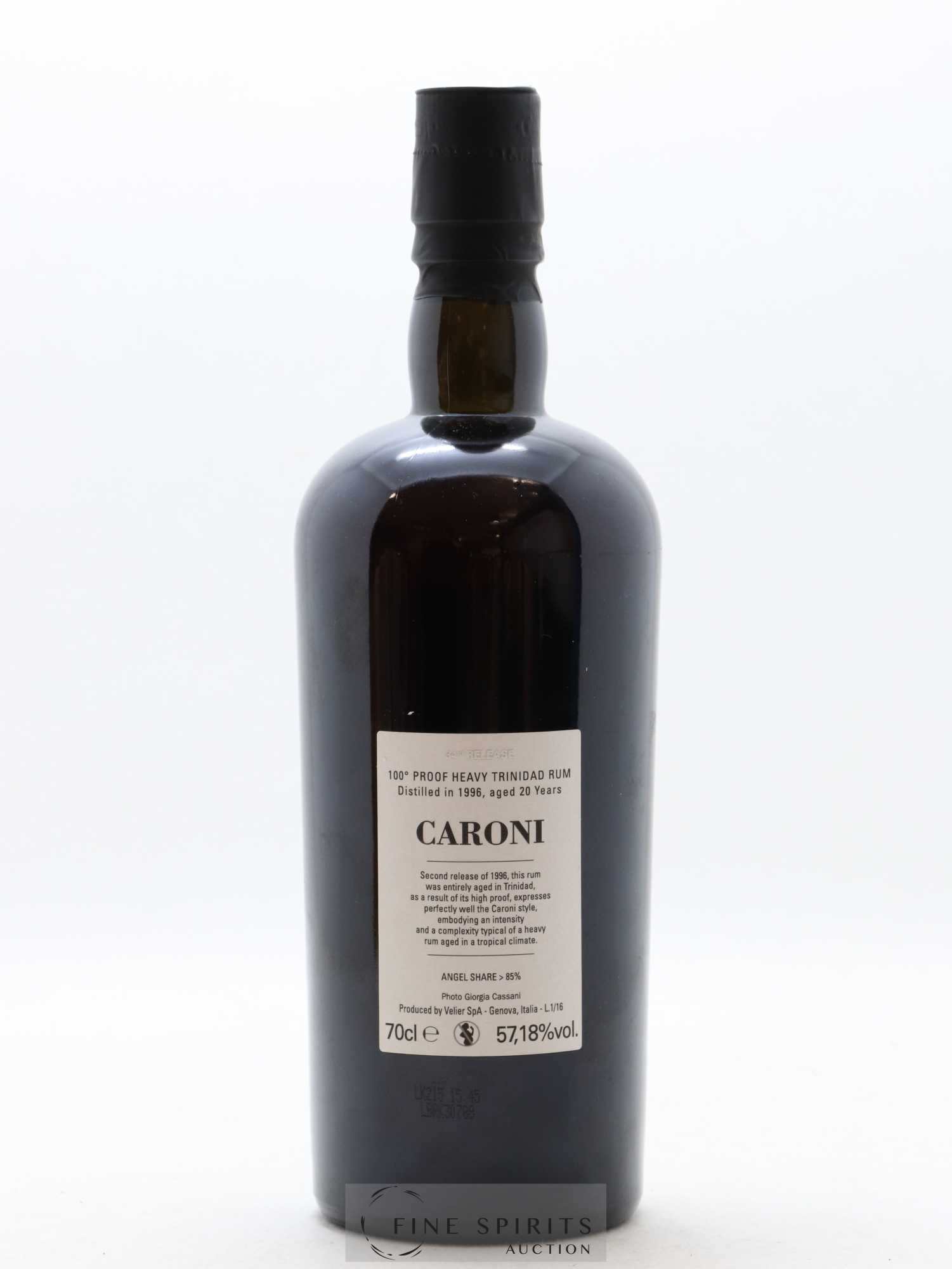 Caroni 20 years 1996 Velier The Heavy Wall 100° Proof 34th Release - One of 3800 - bottled 2016 Special Release - Lot de 1 bouteille - 2