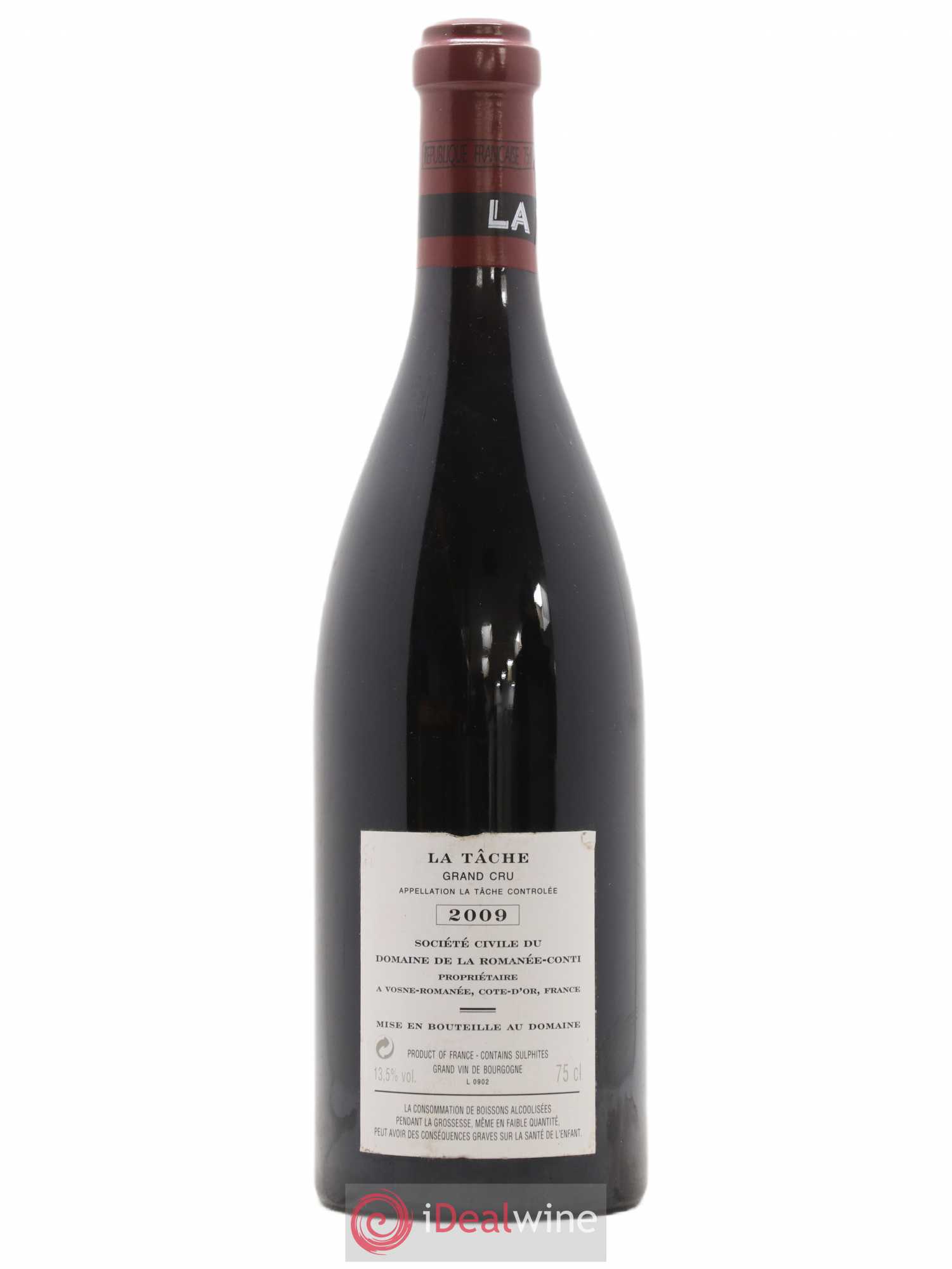 La Tâche Grand Cru Domaine de la Romanée-Conti 2009 - Lot de 1 bouteille - 1