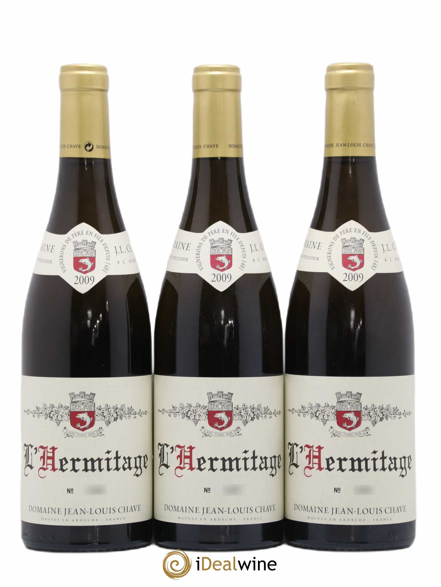 Hermitage Jean-Louis Chave 2009 - Lot de 3 bouteilles - 0