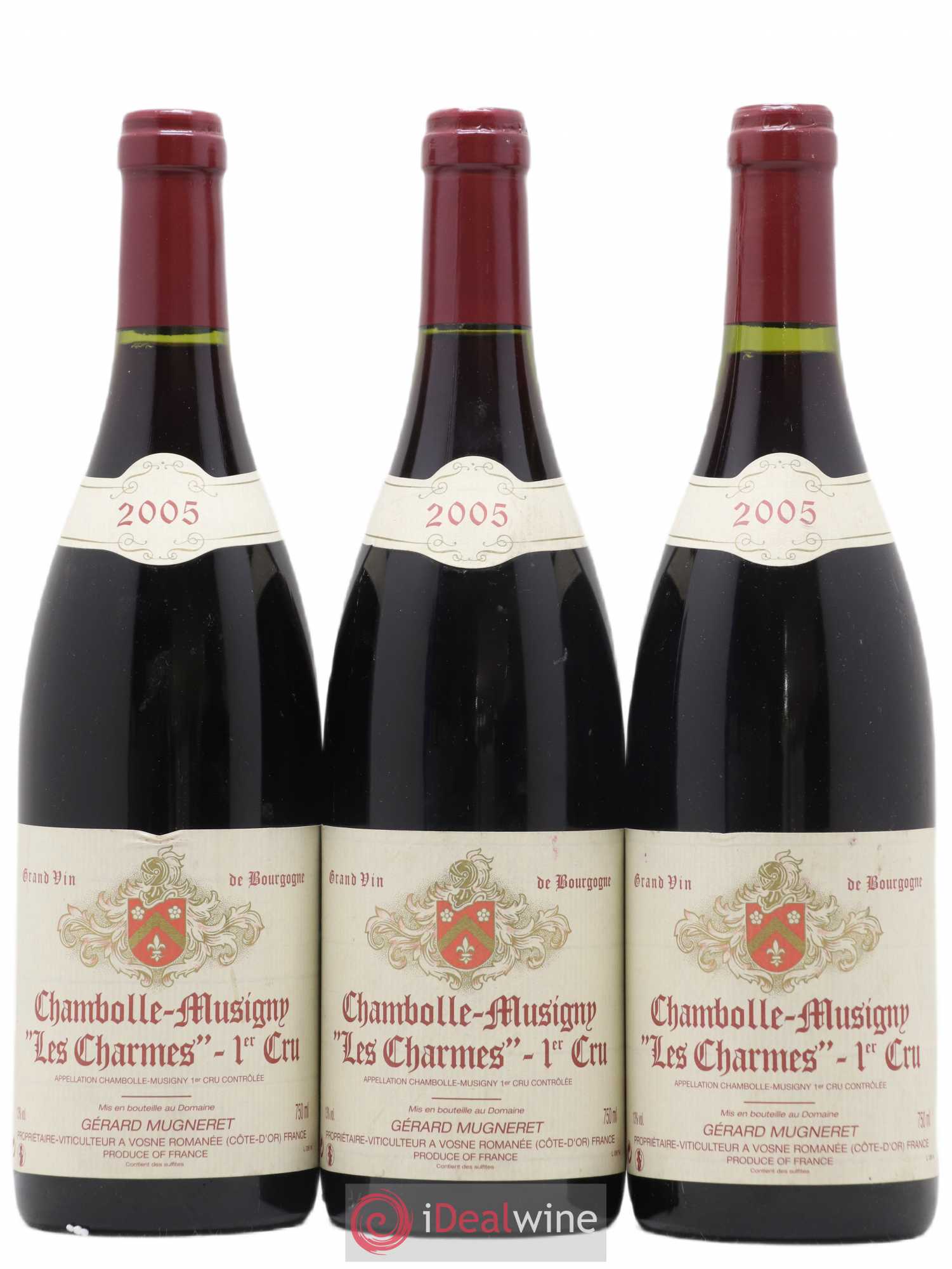 Chambolle-Musigny 1er Cru Les Charmes Gérard Mugneret 2005 - Lot de 3 bouteilles - 0