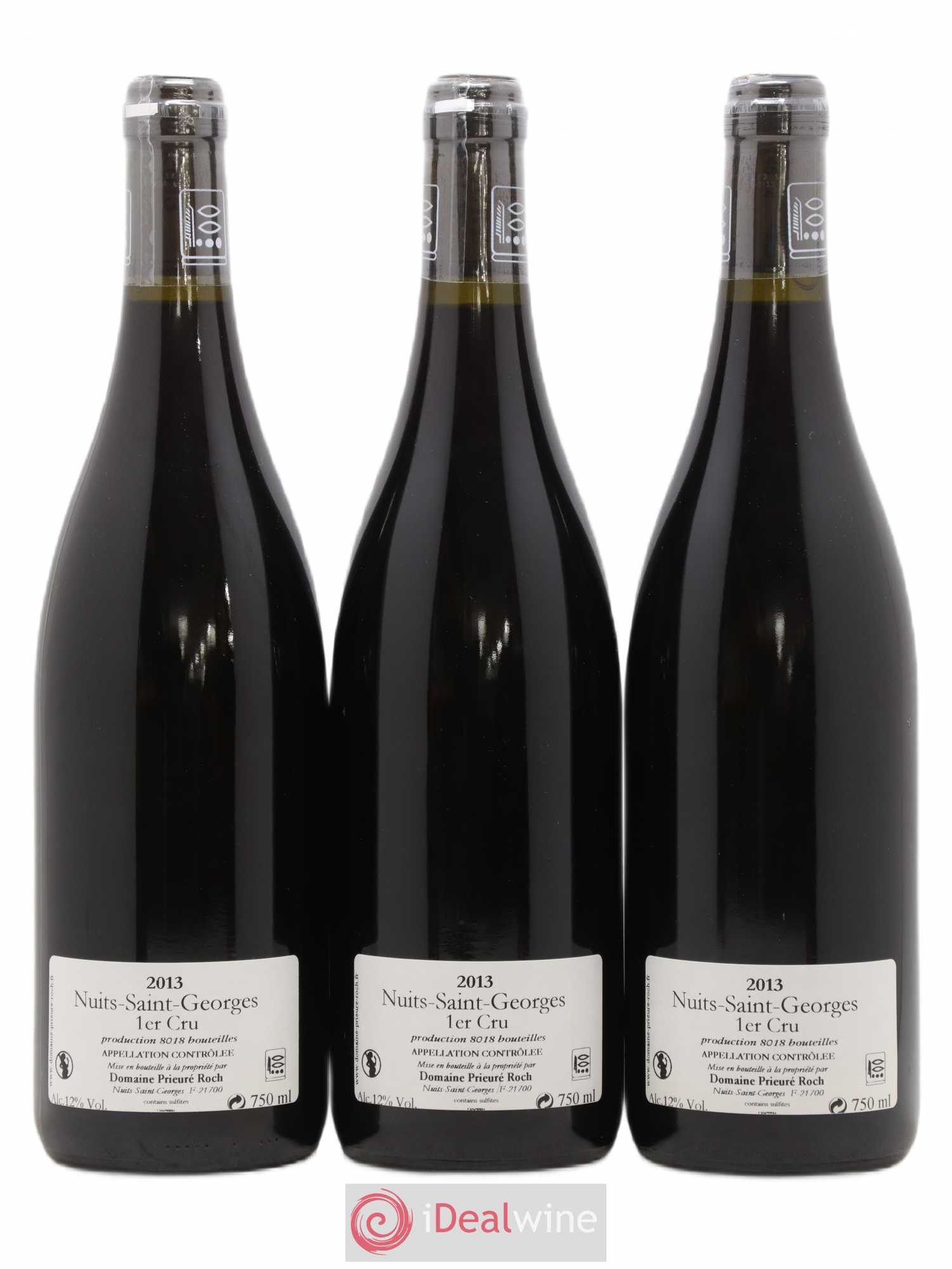 Nuits-Saint-Georges 1er Cru Vieilles Vignes Prieuré Roch 2013 - Lot de 3 bouteilles - 1