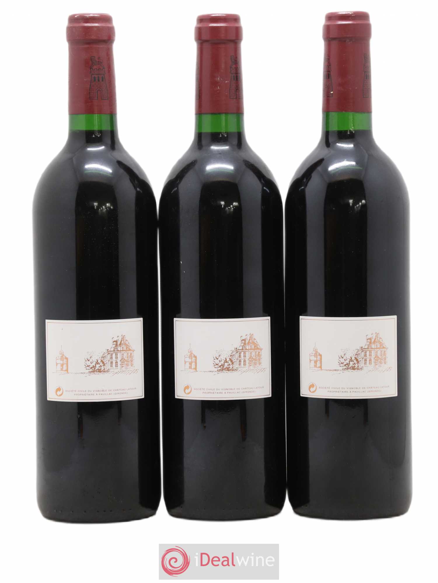 Château Latour 1er Grand Cru Classé 1996 - Lot de 3 bouteilles - 1