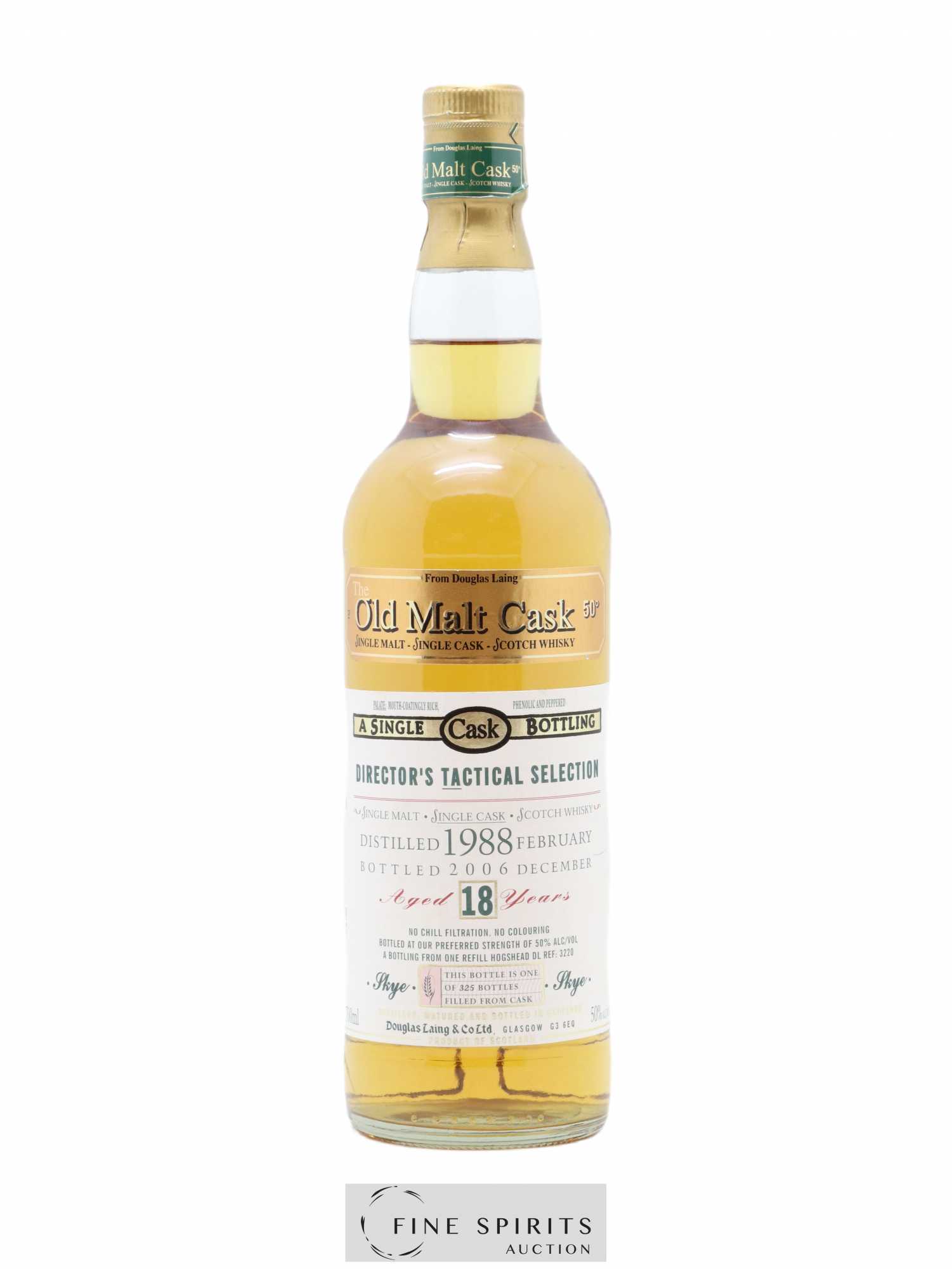 Talisker 18 years 1988 Douglas Laing Director's Tactical Selection Hogshead DL REF 3220 - One of 325 - bottled 2006 The Old Malt Cask - Lot de 1 bouteille - 0