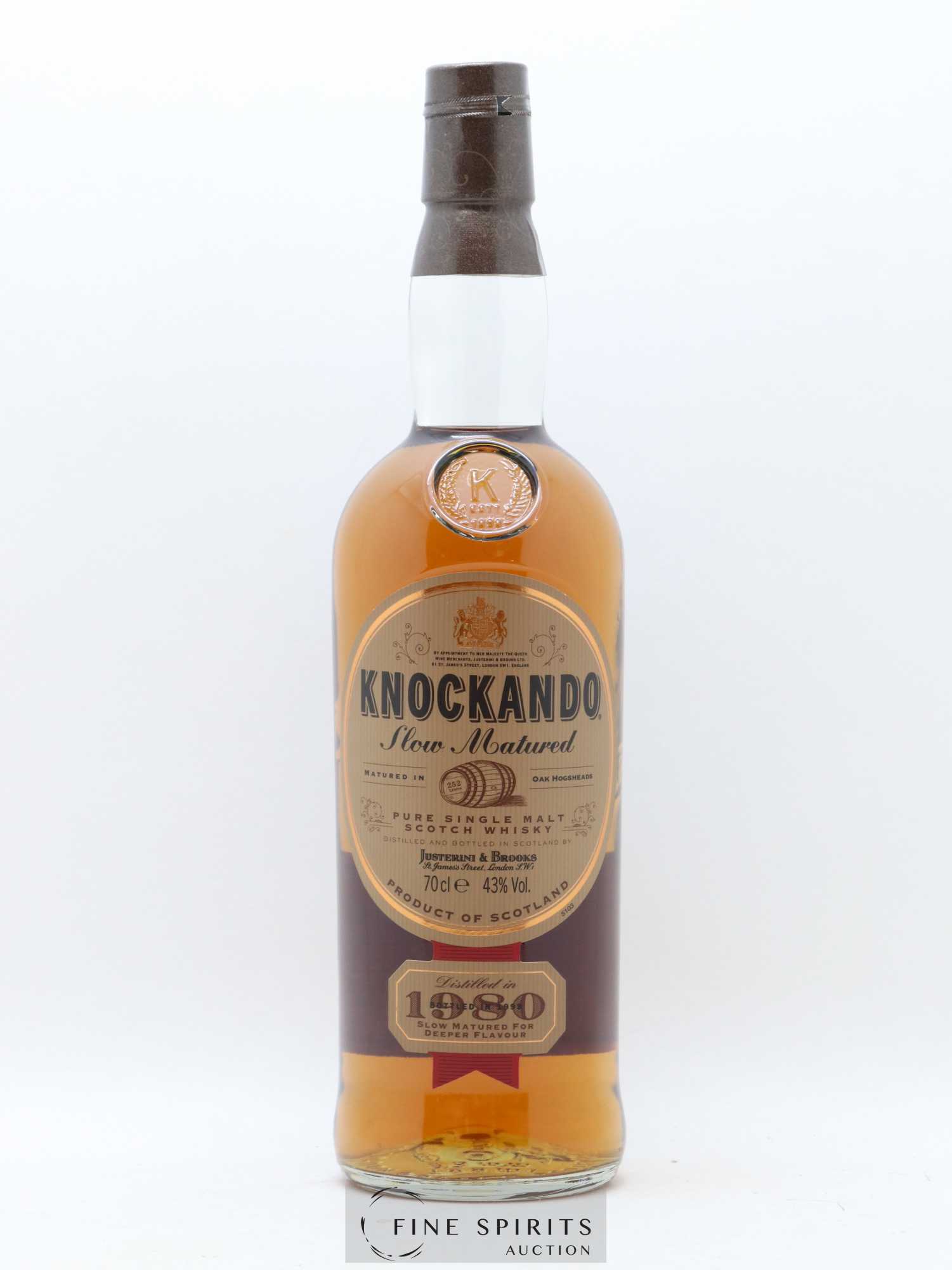 Knockando 1980 Of. Slow Matured Hogsheads Oak - bottled 1998 - Lotto di 1 bottiglia - 1