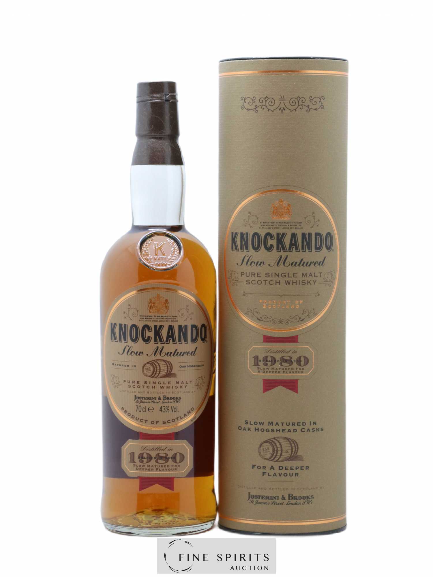 Knockando 1980 Of. Slow Matured Hogsheads Oak - bottled 1998 - Lotto di 1 bottiglia - 0