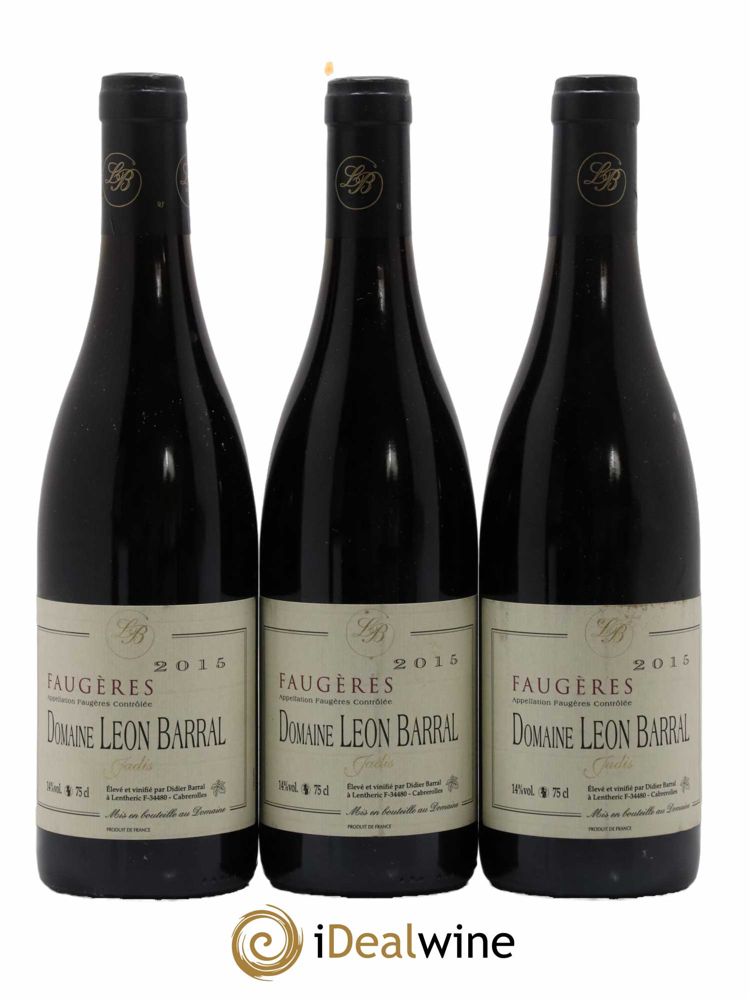 Faugères Jadis Domaine Léon Barral 2015 - Lot de 3 bouteilles - 0